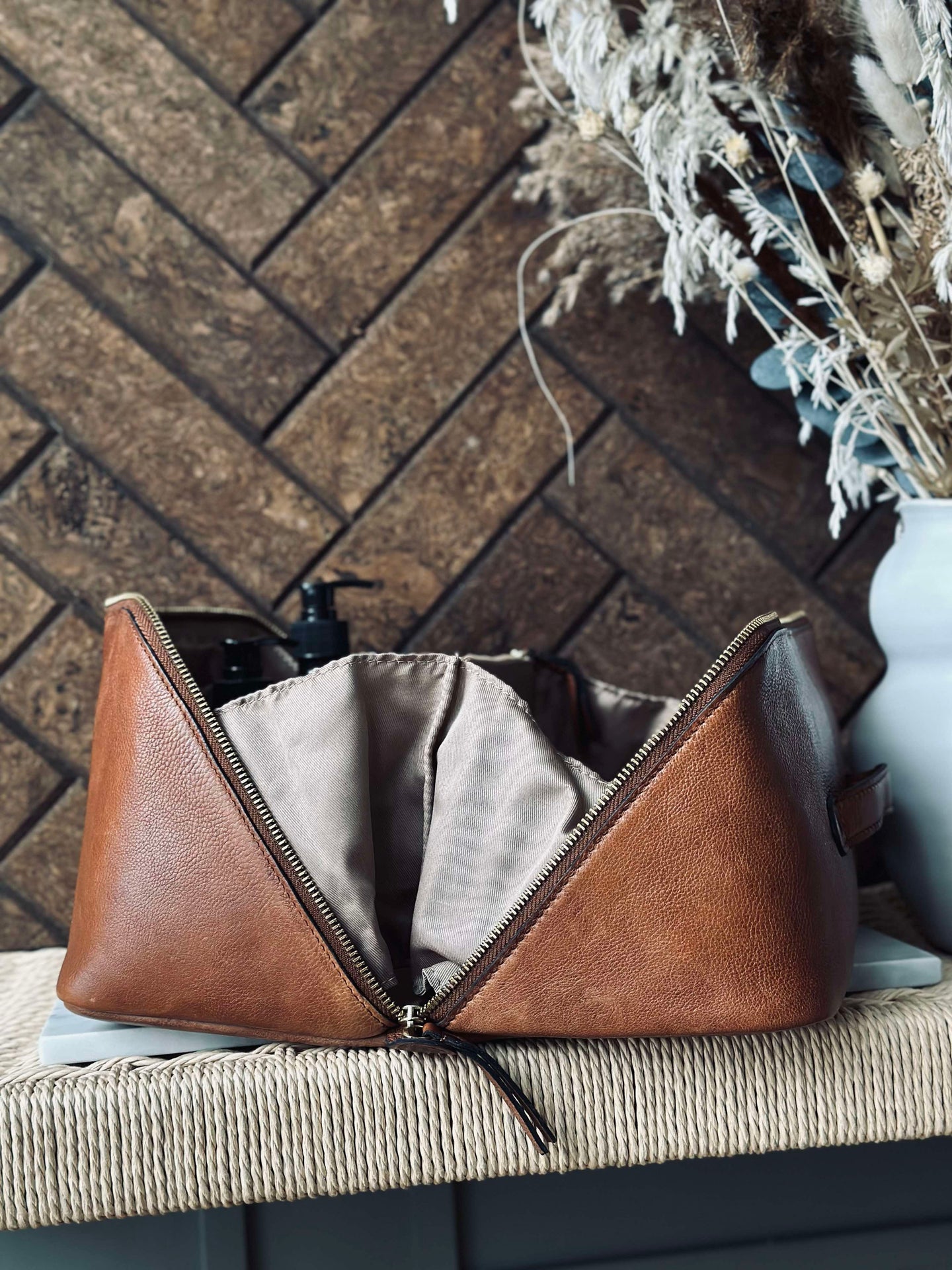 Toalettveske Halima Walnut - Large