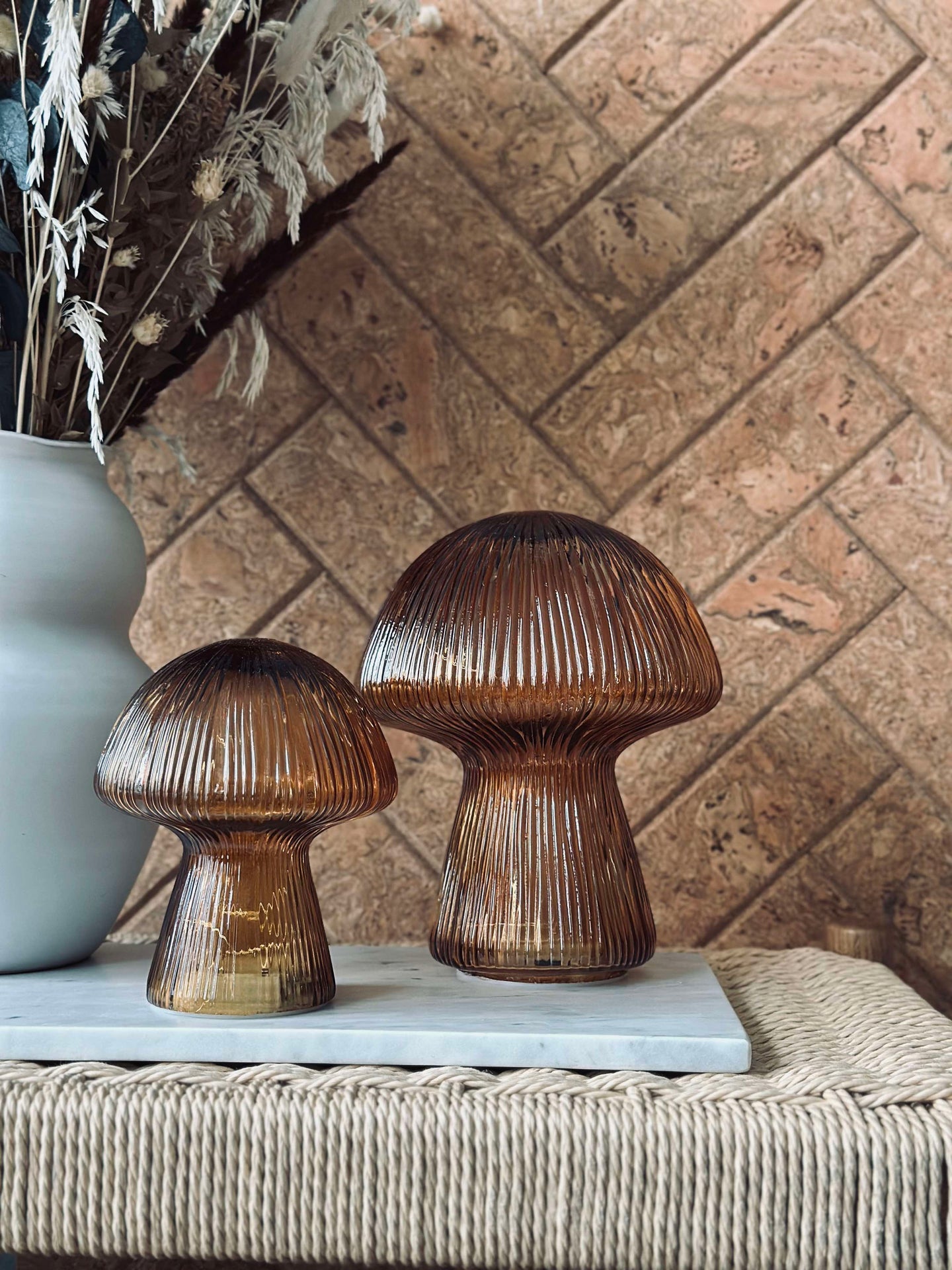 Mushroom med riller 15cm - Gyllen