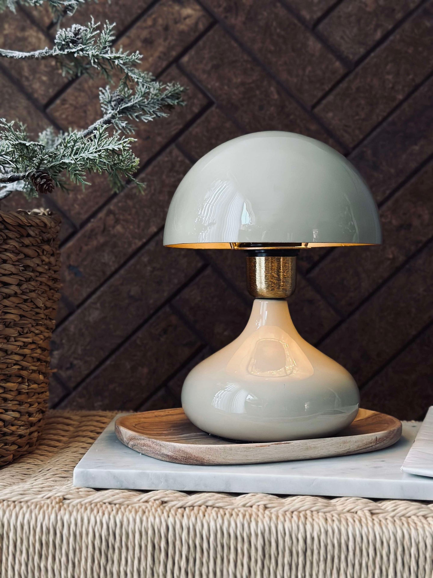 Bordlampe NOYA - Beige