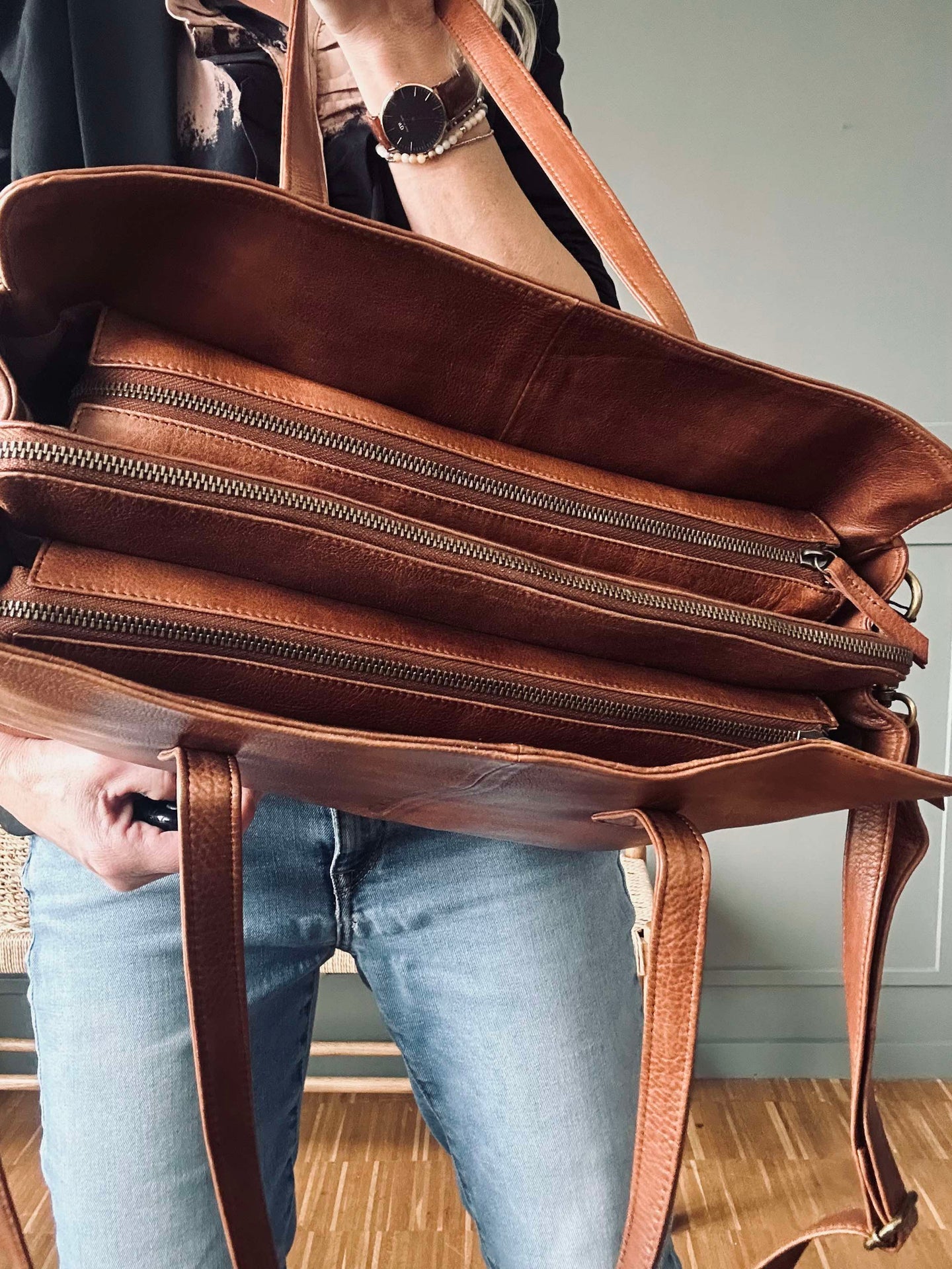 Elvira arbeidsveske Walnut