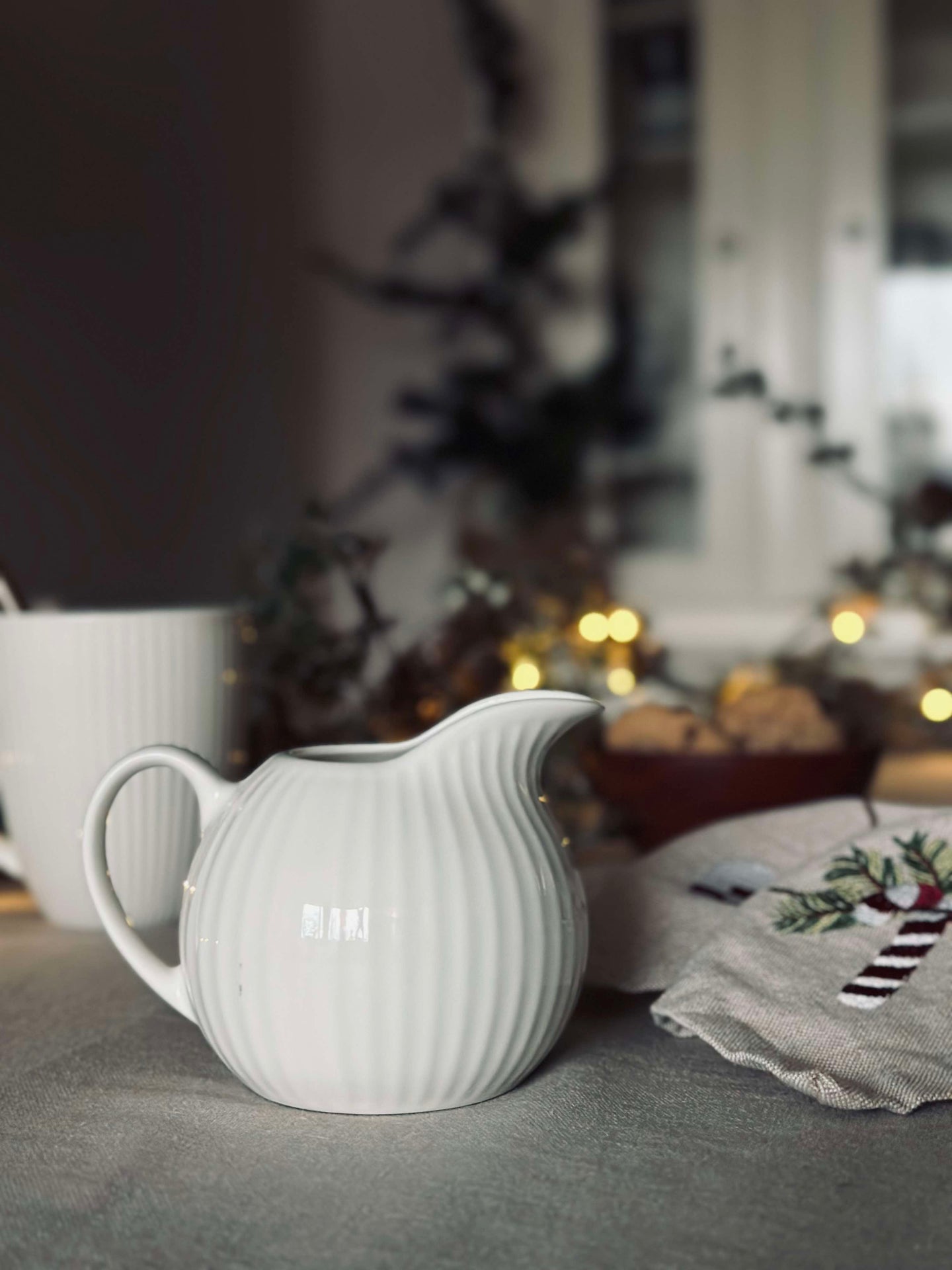 Riflet Melkekanne - Porselen