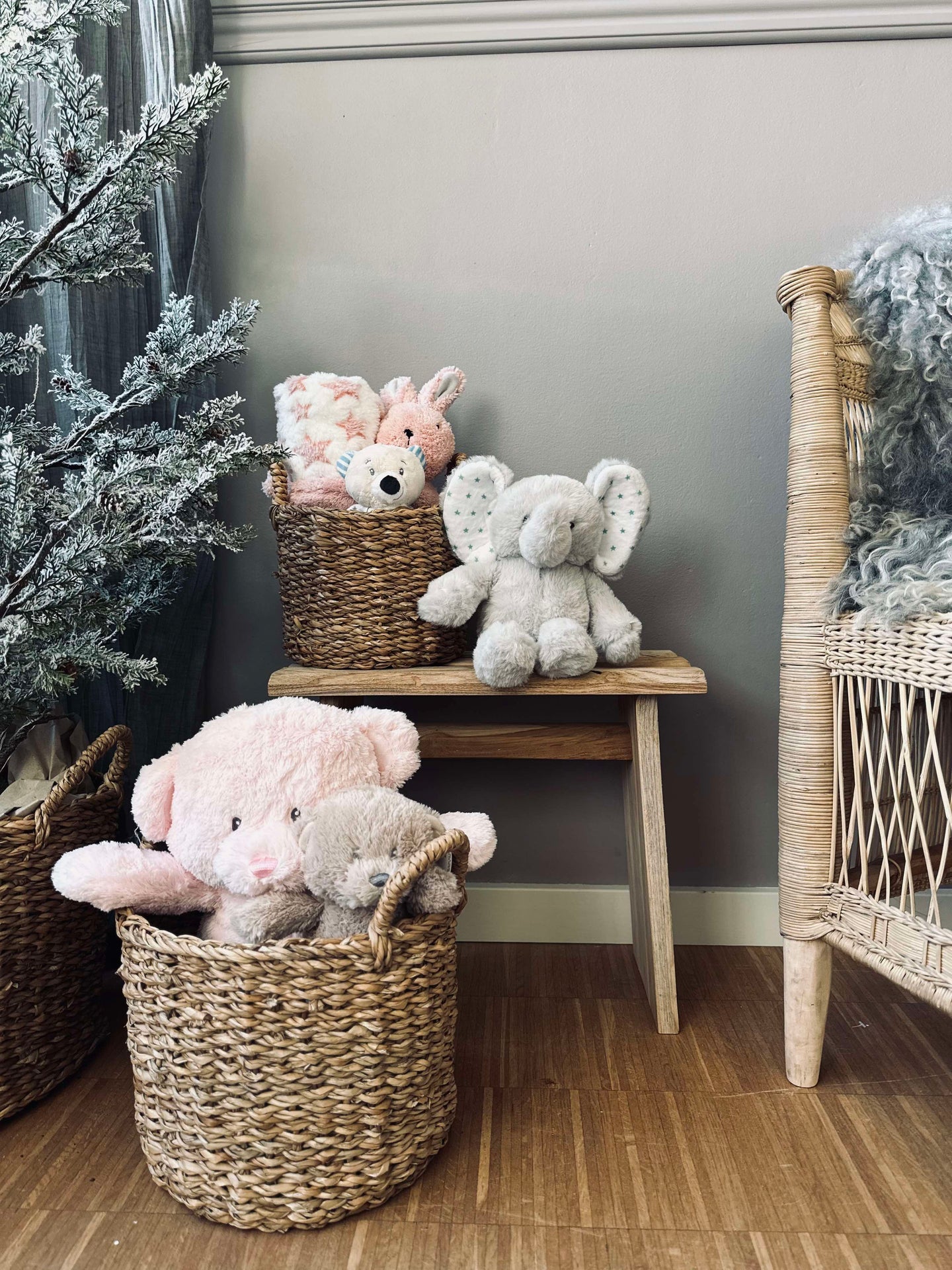 Bamse Elefant - 25cm - Grå