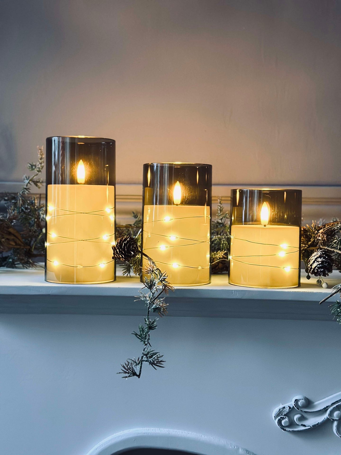 LED-lys ALMA 3 stk m. fjernkontroll