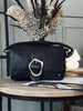 Crossover med spenne - Black leather