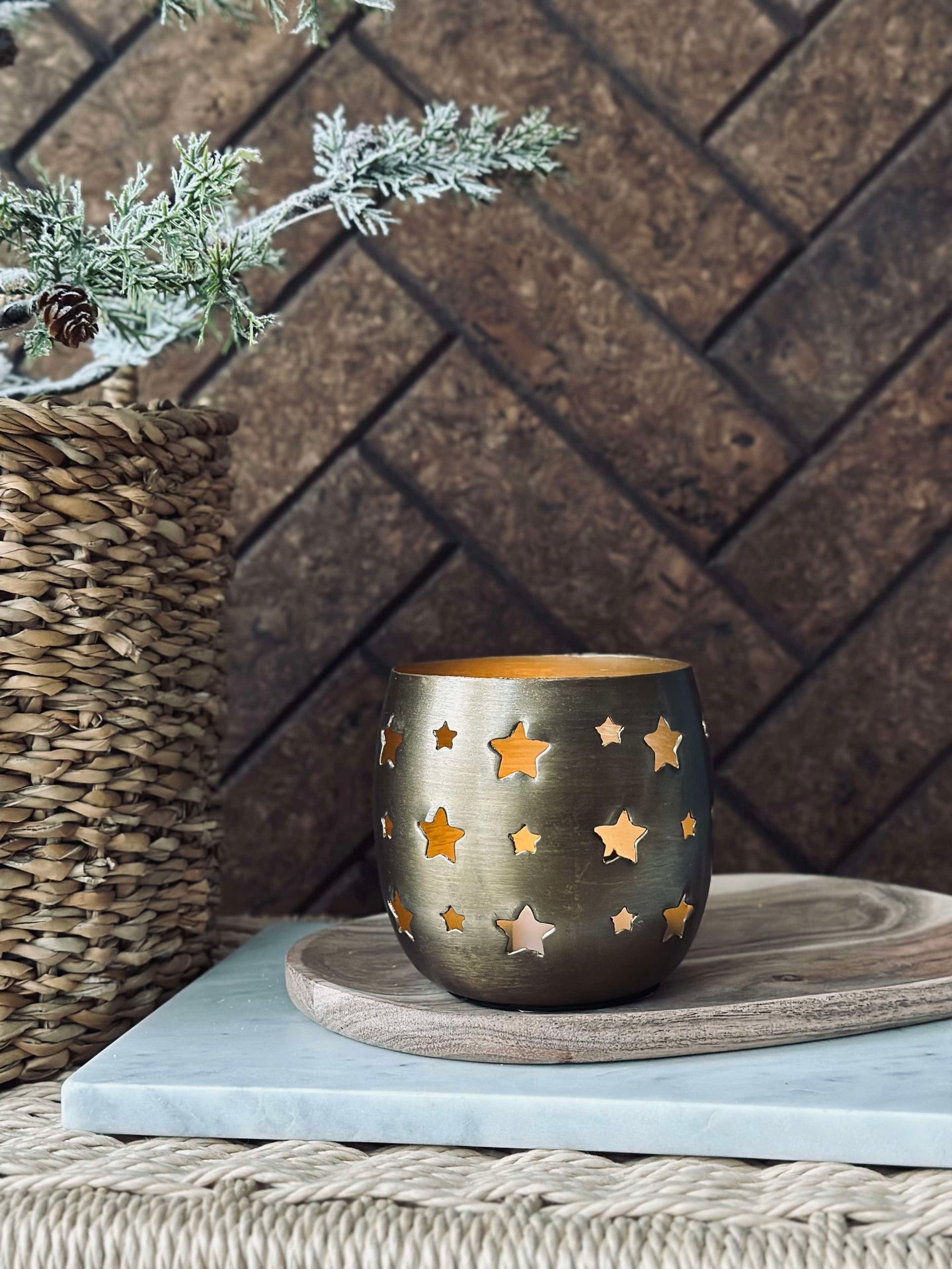 Lysestake med stjerner - Small