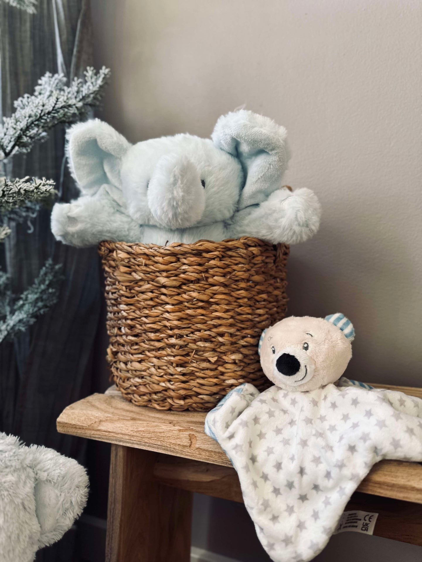 Bamse Elefant 25cm - Lyseblå