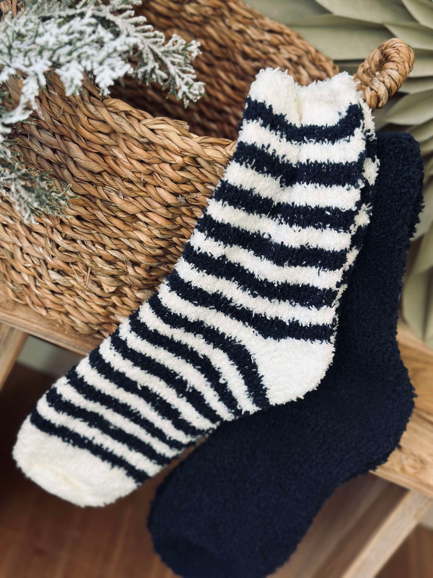 Strømper Fluffy Blue - Sett med 2 par