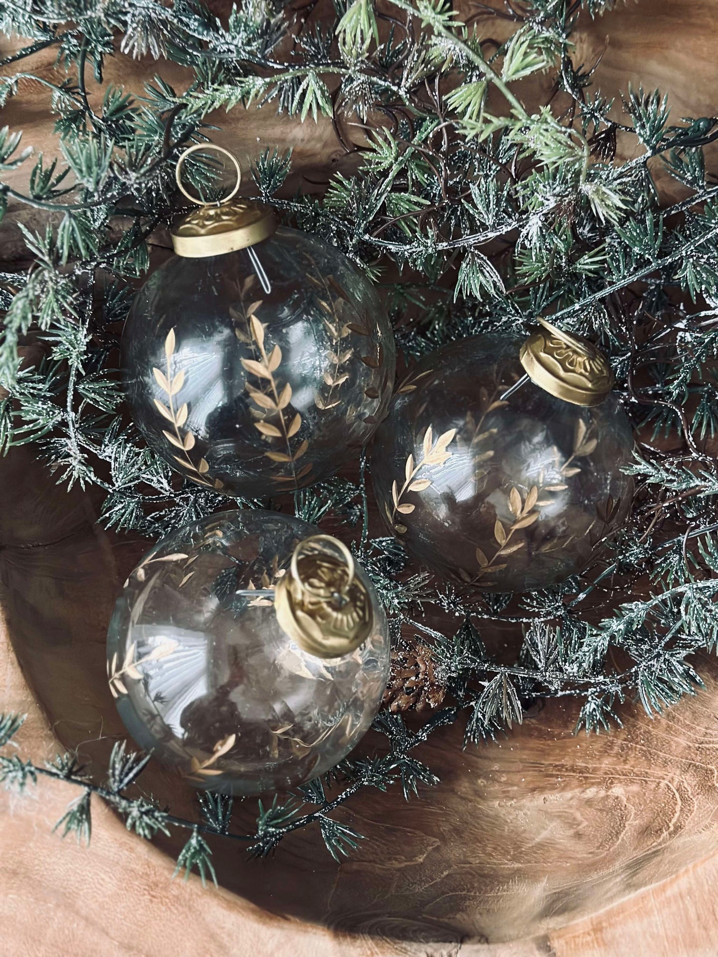 Julekuler i glass - Pakke med 3 stk