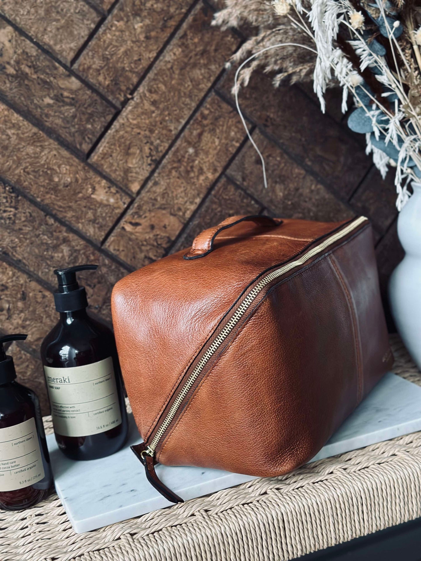 Toalettveske Halima Walnut - Large