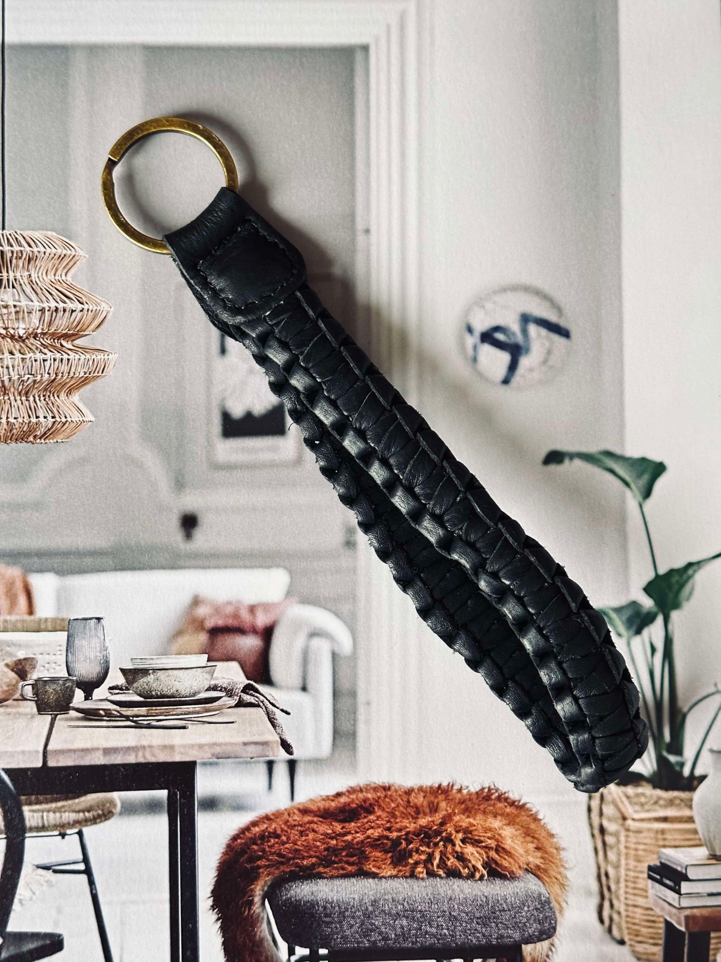 Nøkkelring Helma- Leather black