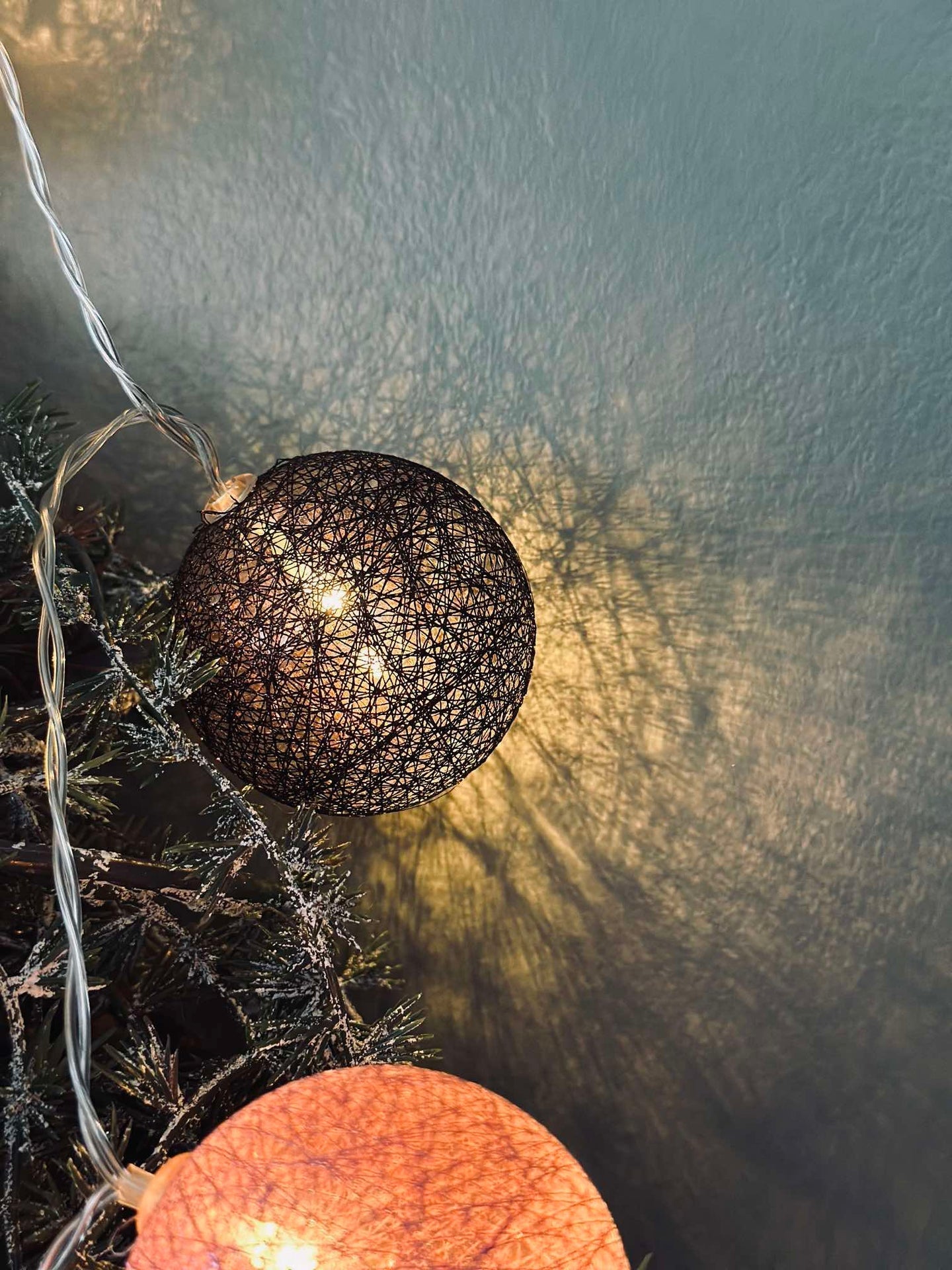 LED-lyslenke med 10 kuler - Rose