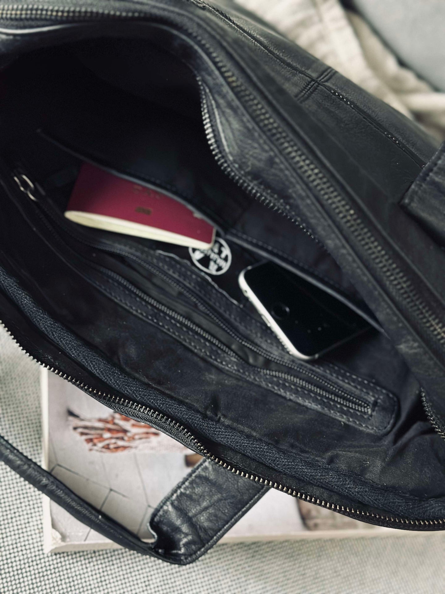 Arbeidsveske - Black Cow leather
