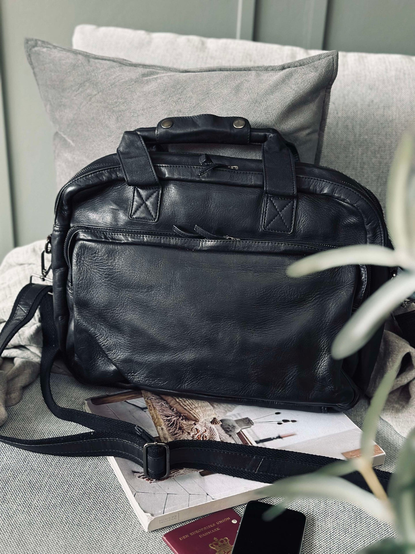 Arbeidsveske - Black Cow leather