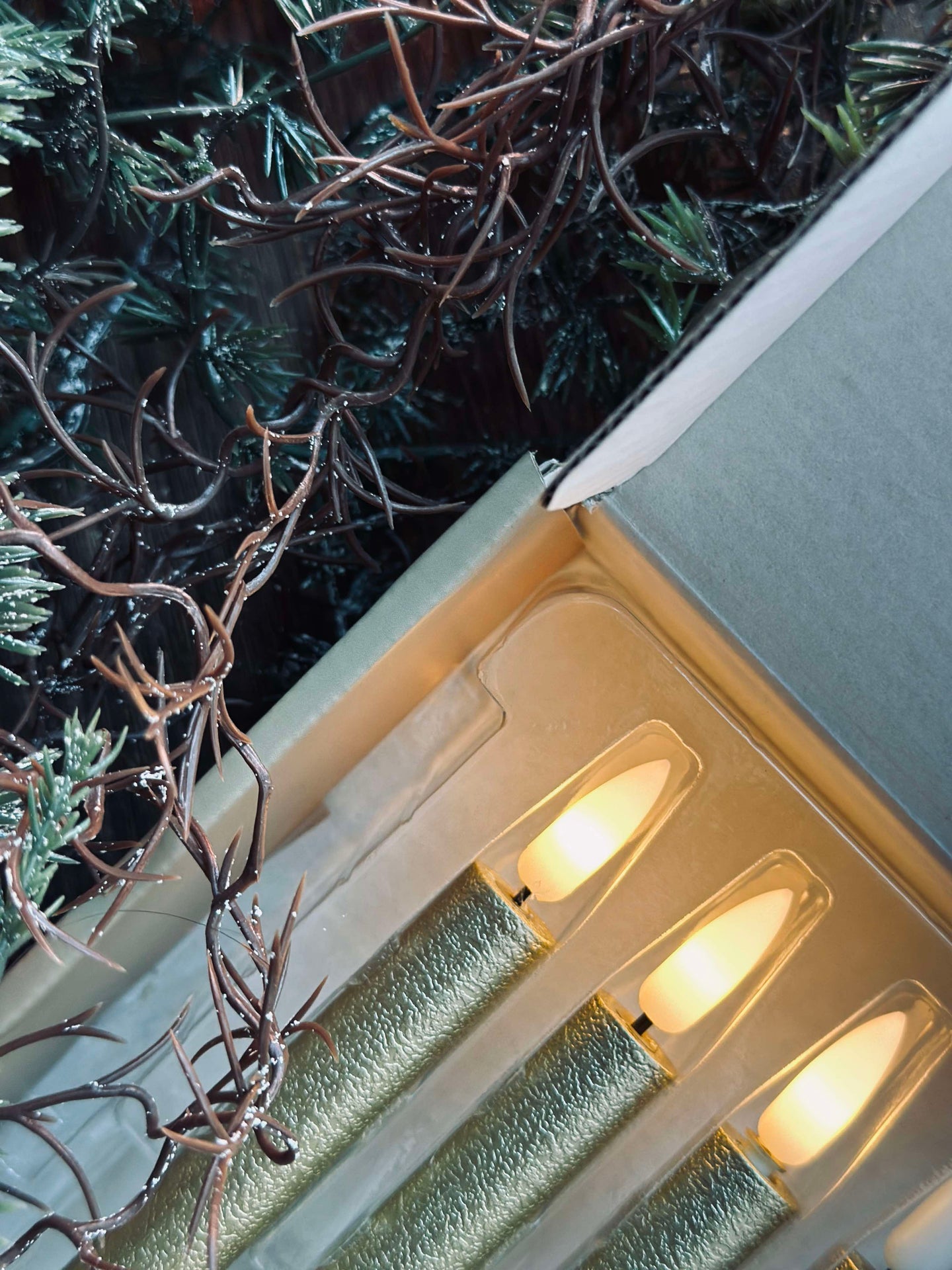 LED Juletrelys Gull - Sett med 10 stk