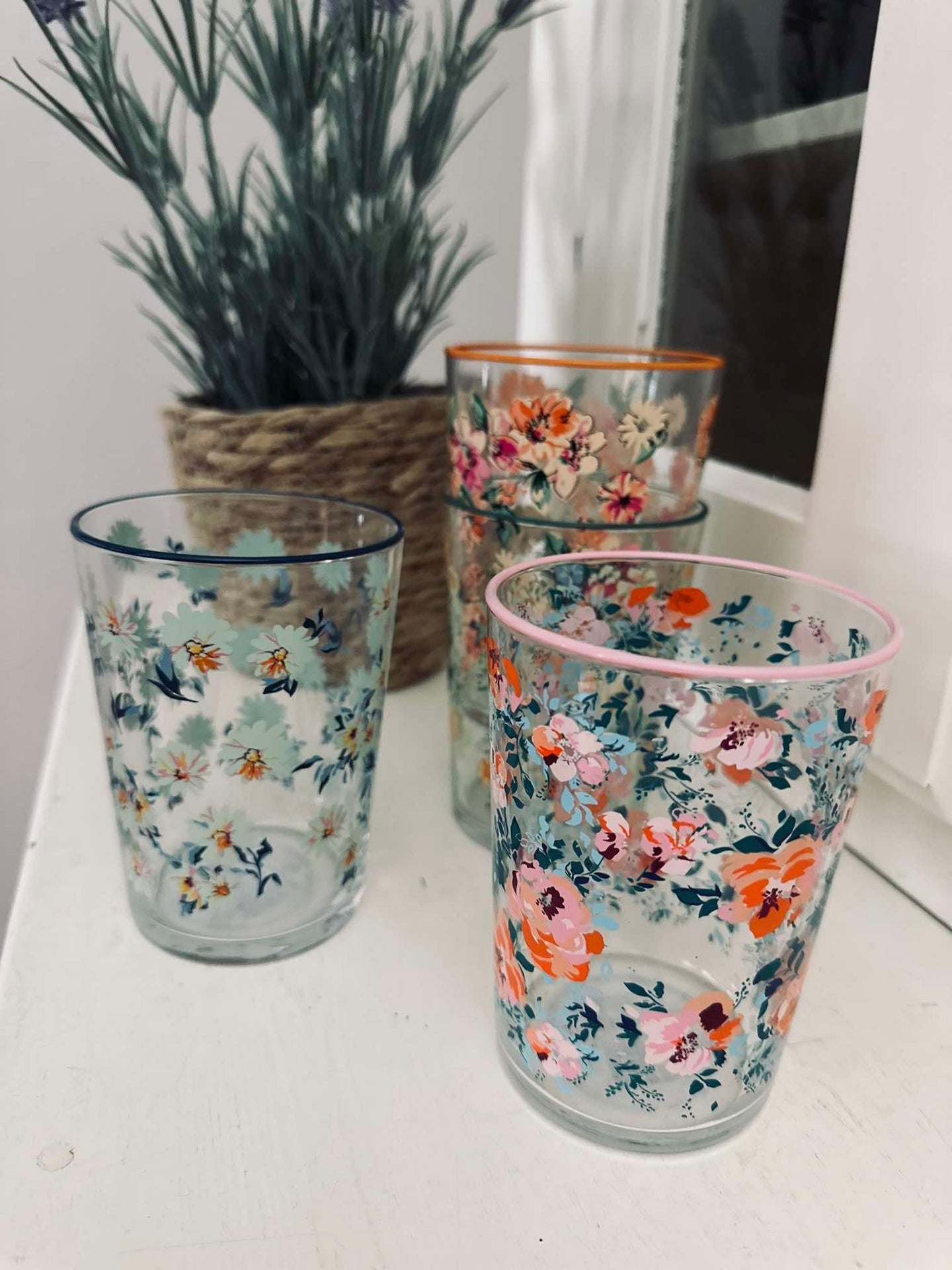 Drikkeglass Flora - pakke med 4 stk