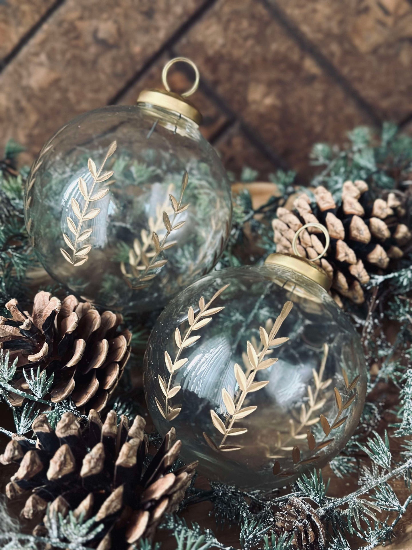 Julekuler i glass - Pakke med 2 stk