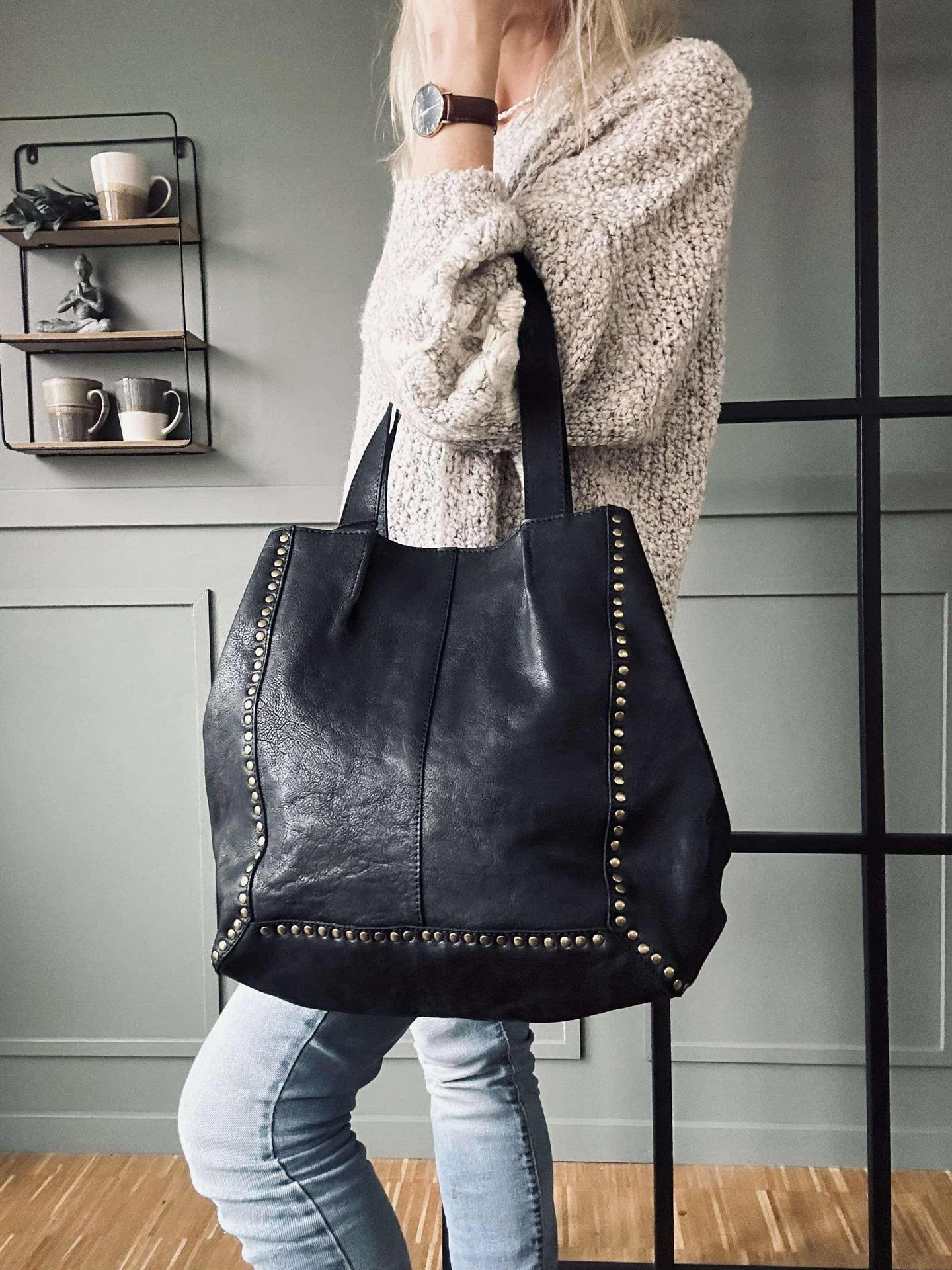 Shopper Raw Vintage black