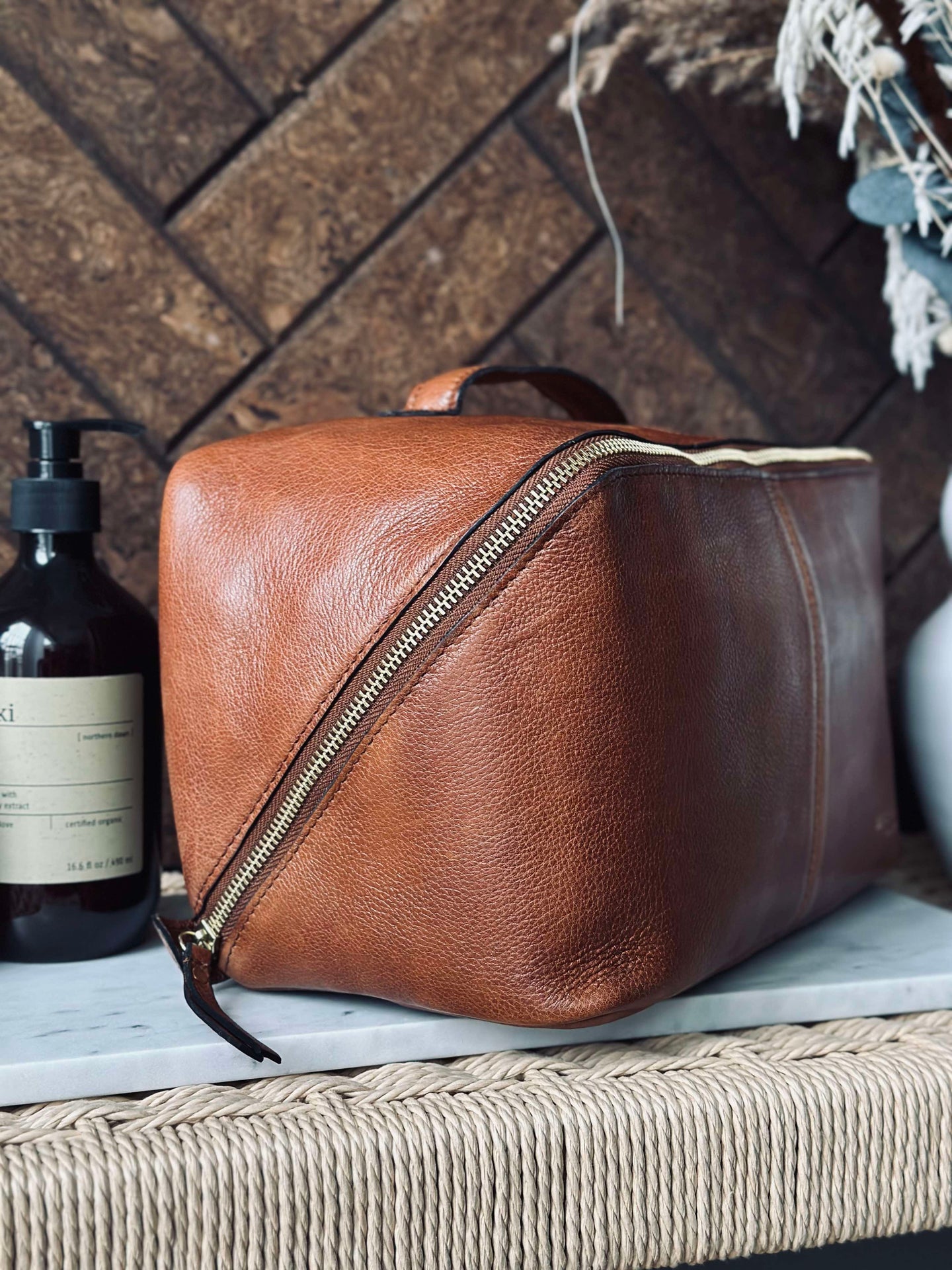 Toalettveske Halima Walnut - Large