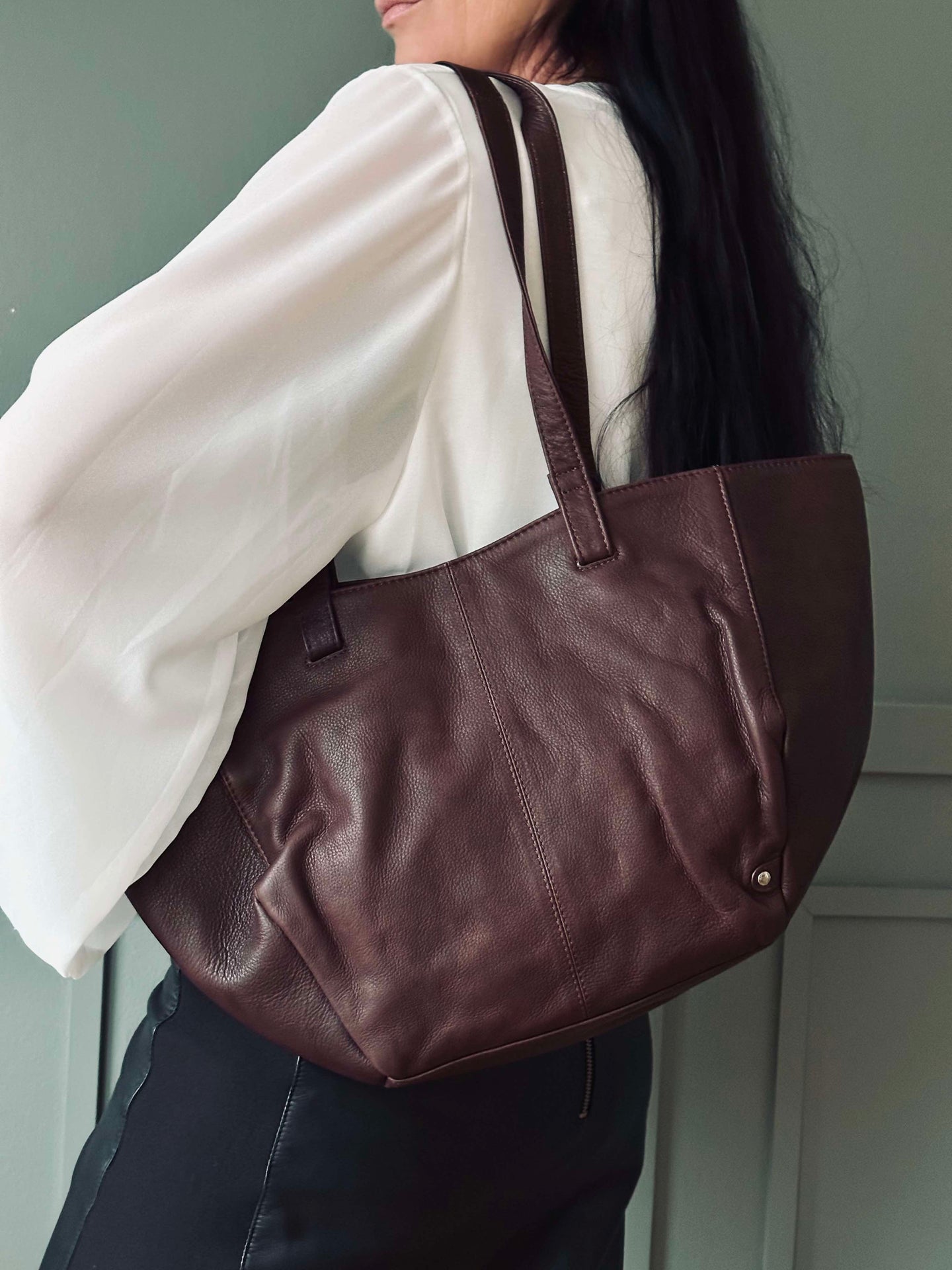 Shopper Aura – Brun skinn