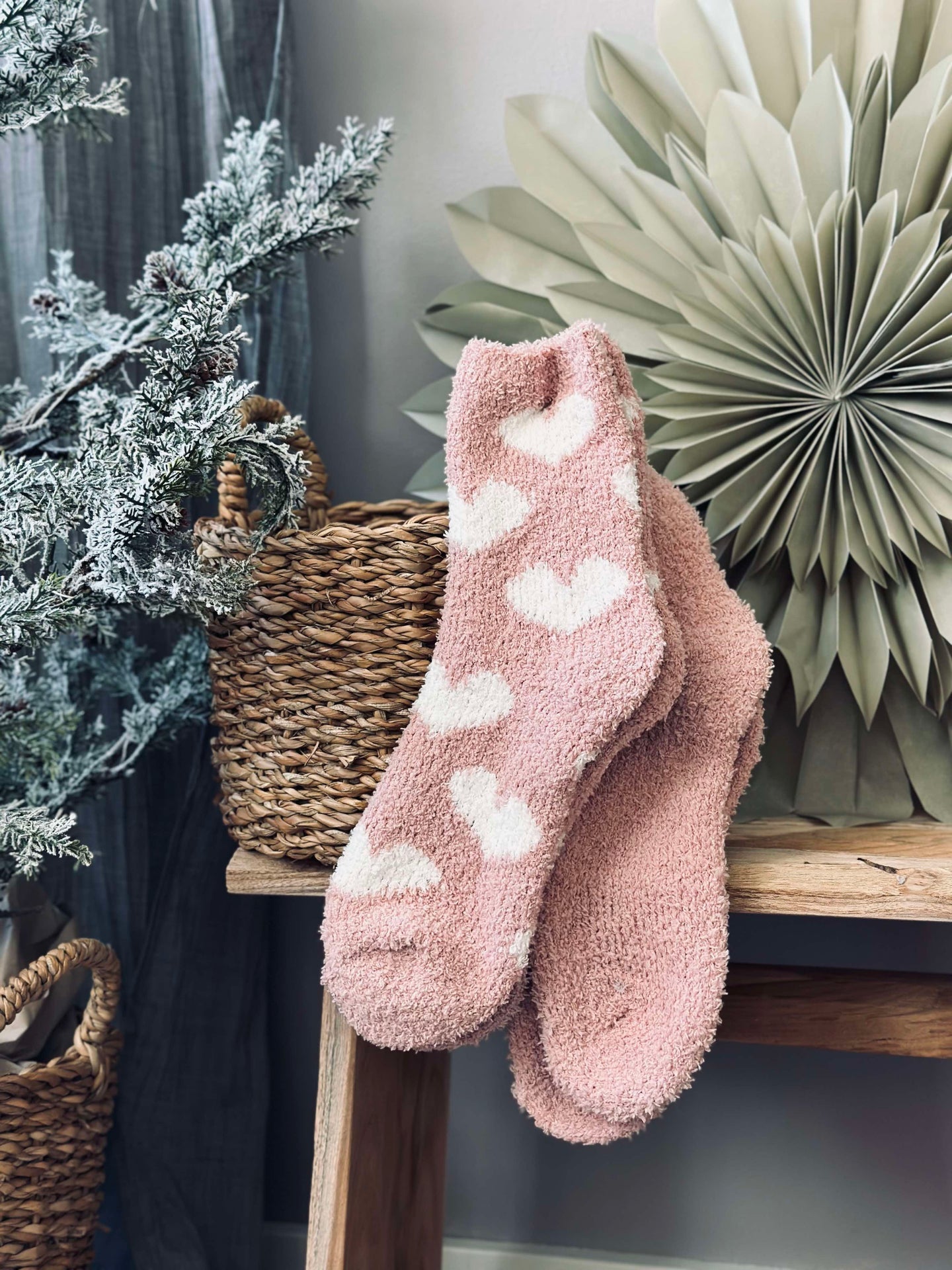 Strømper Fluffy Rose - Sett med 2 par
