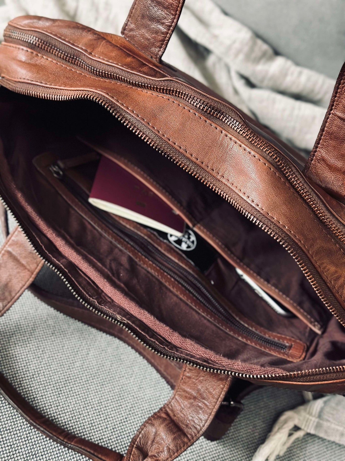 Arbeidsveske - Brown Cow leather