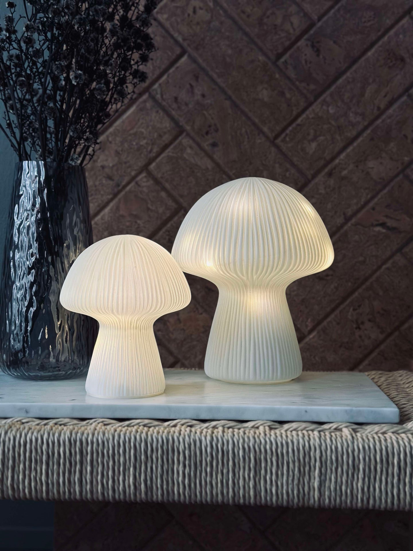 Mushroom Astrid - Hvit 20 cm