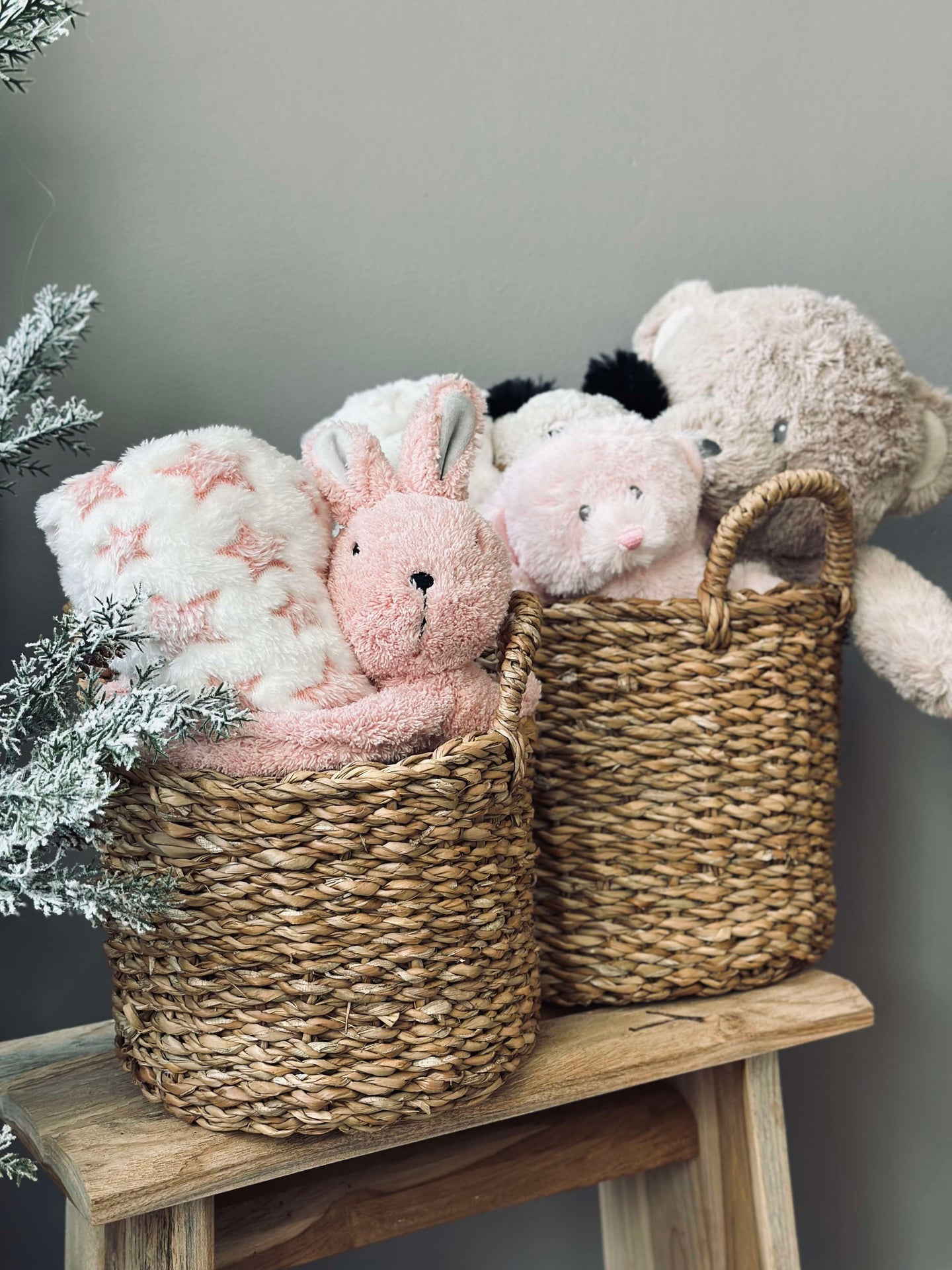 Babyteppe med bamse - Kanin