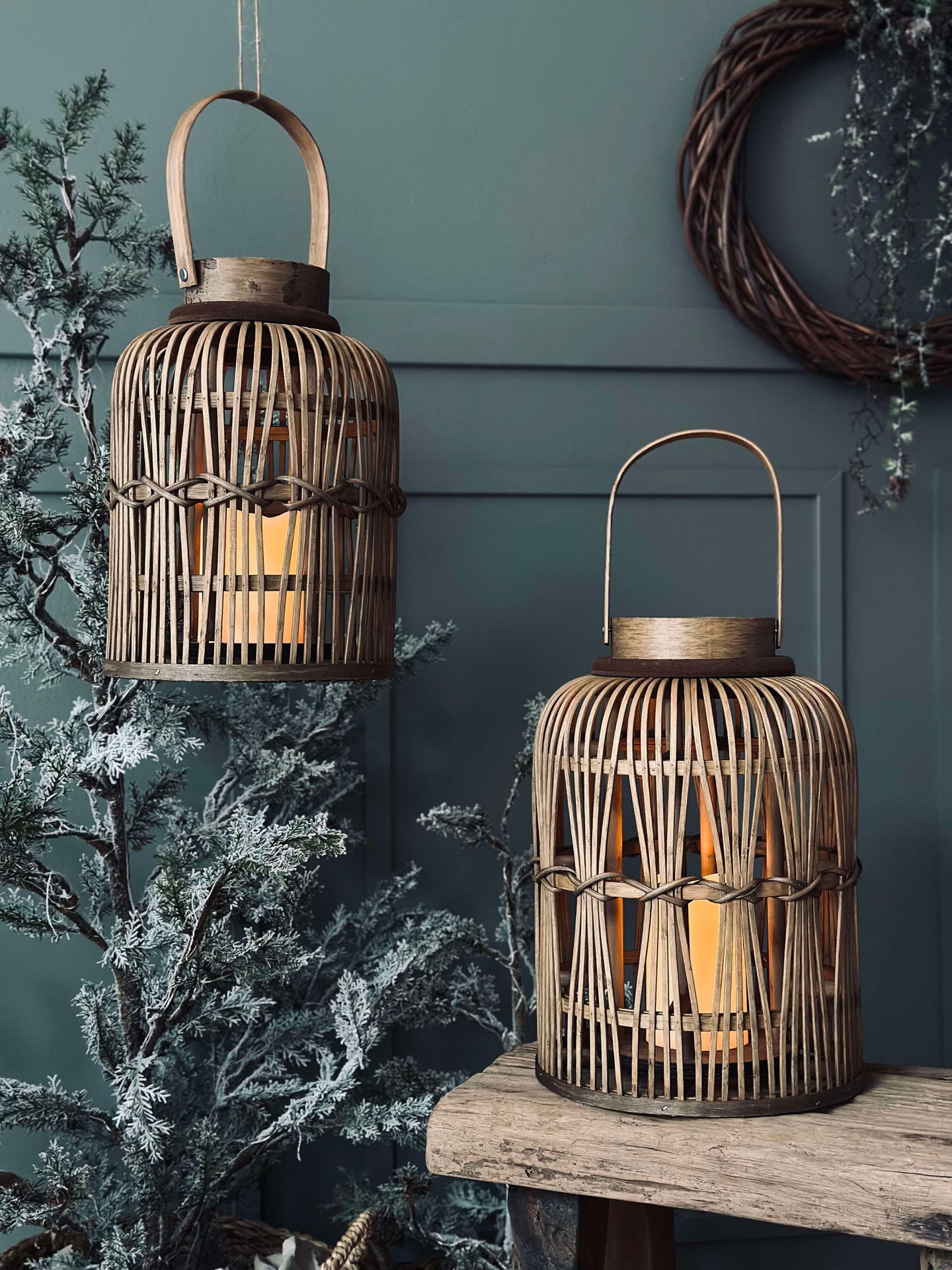 Lanterne med LED-lys - Large
