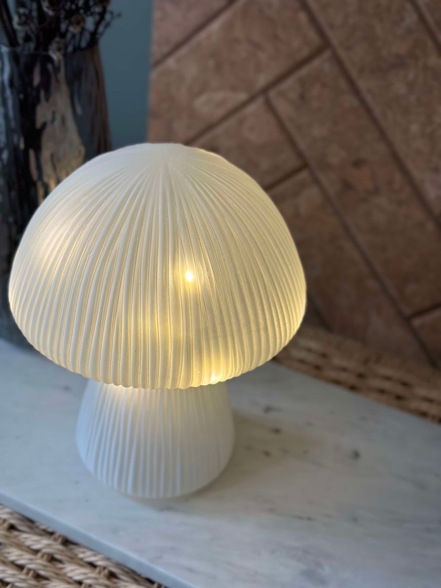 Mushroom Astrid - Hvit 20 cm