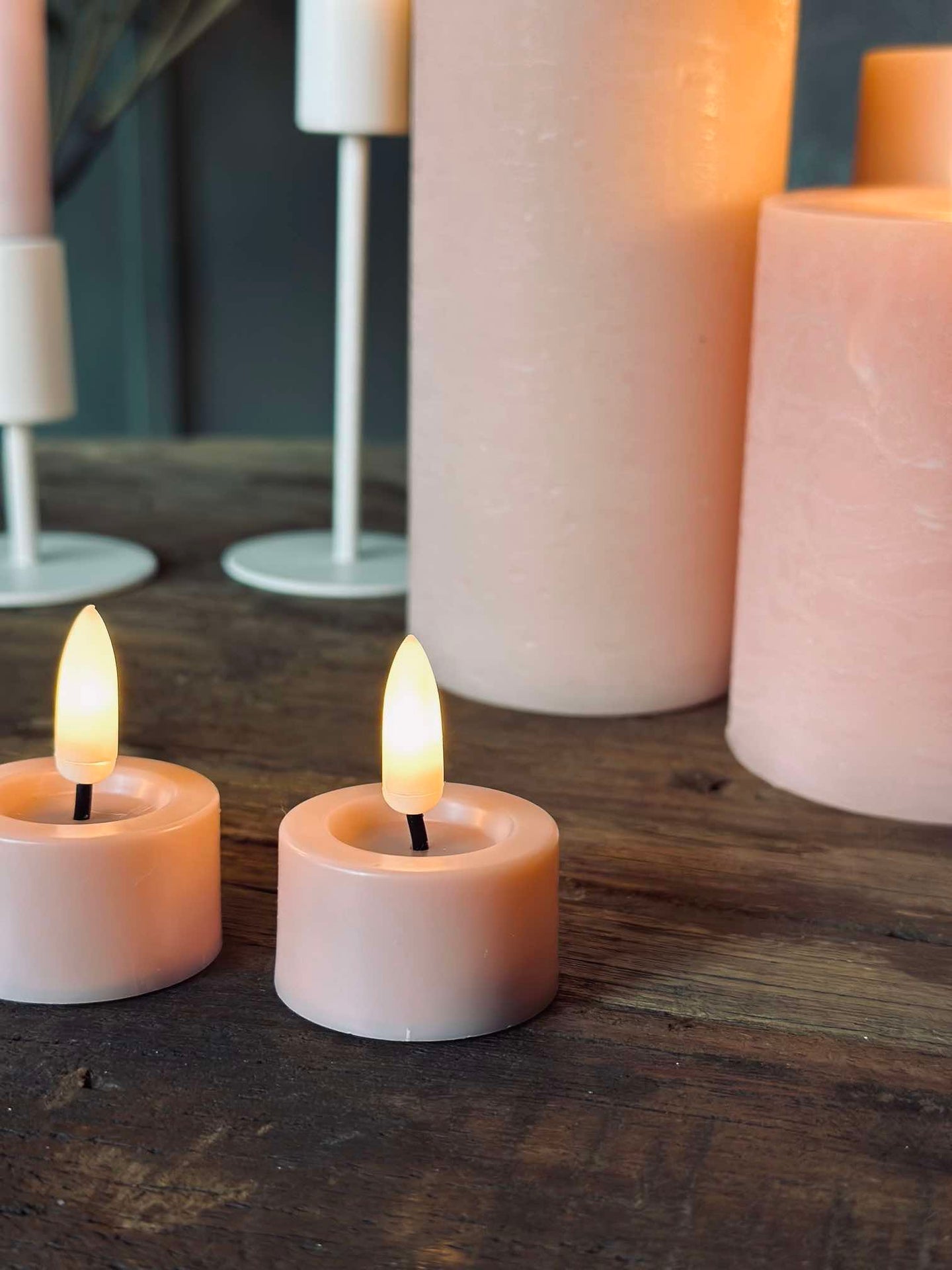 LED-lys pakke med 9 LED-lys - Rosa