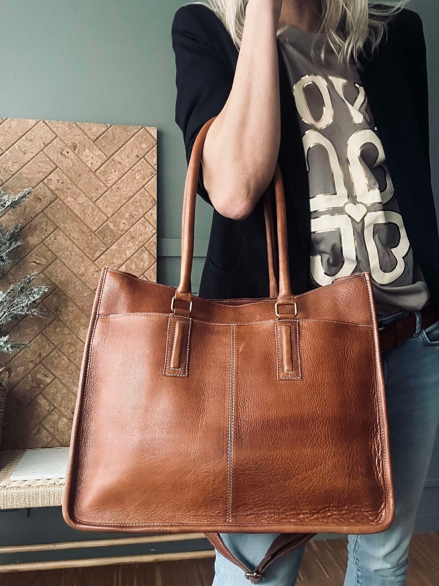 Arbeidsveske - Walnut-lær