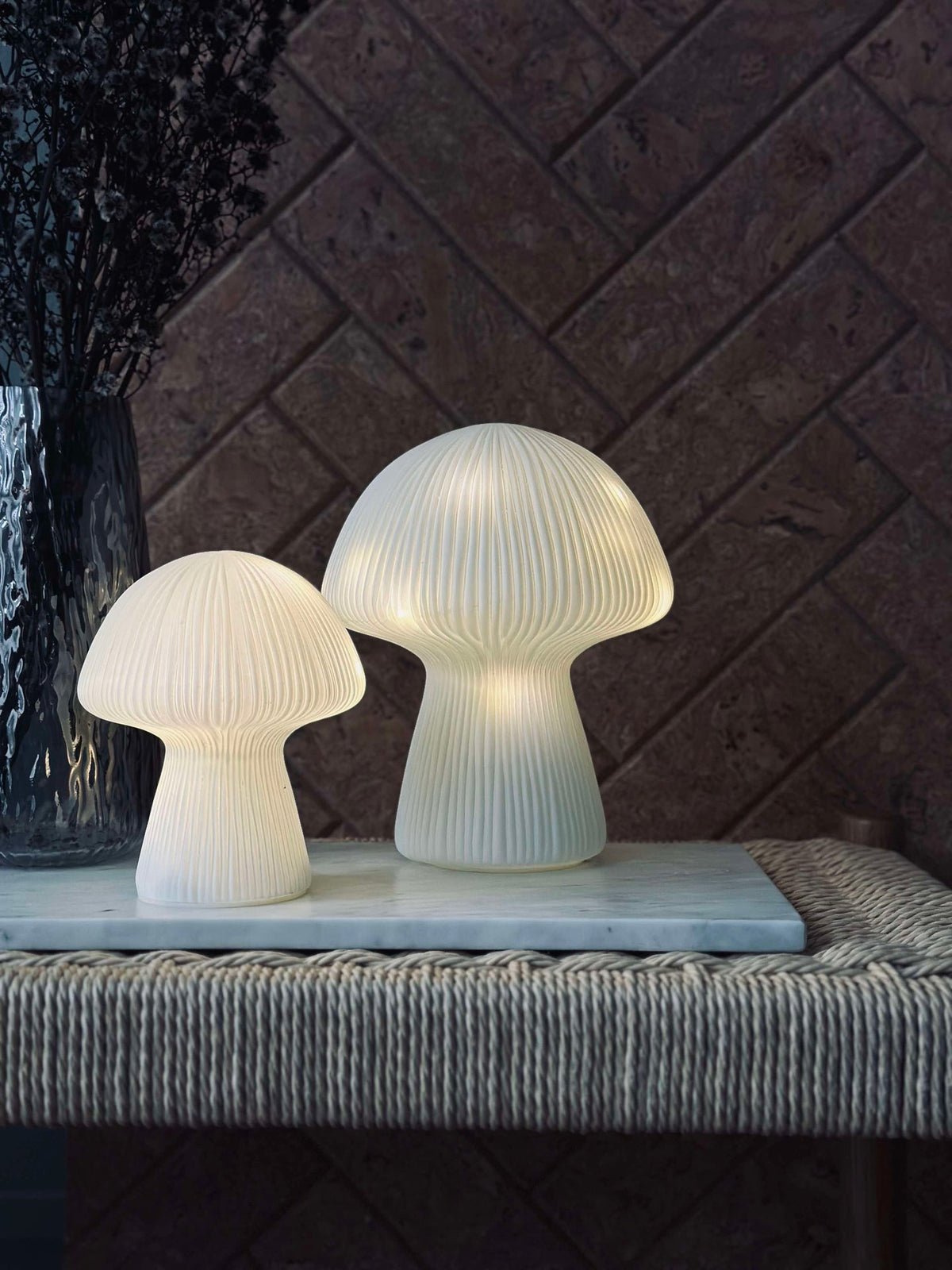 Mushroom Astrid - Hvit 20 cm
