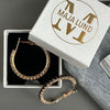 Øreringer Smilla Hoops 18K forgylt - Svart