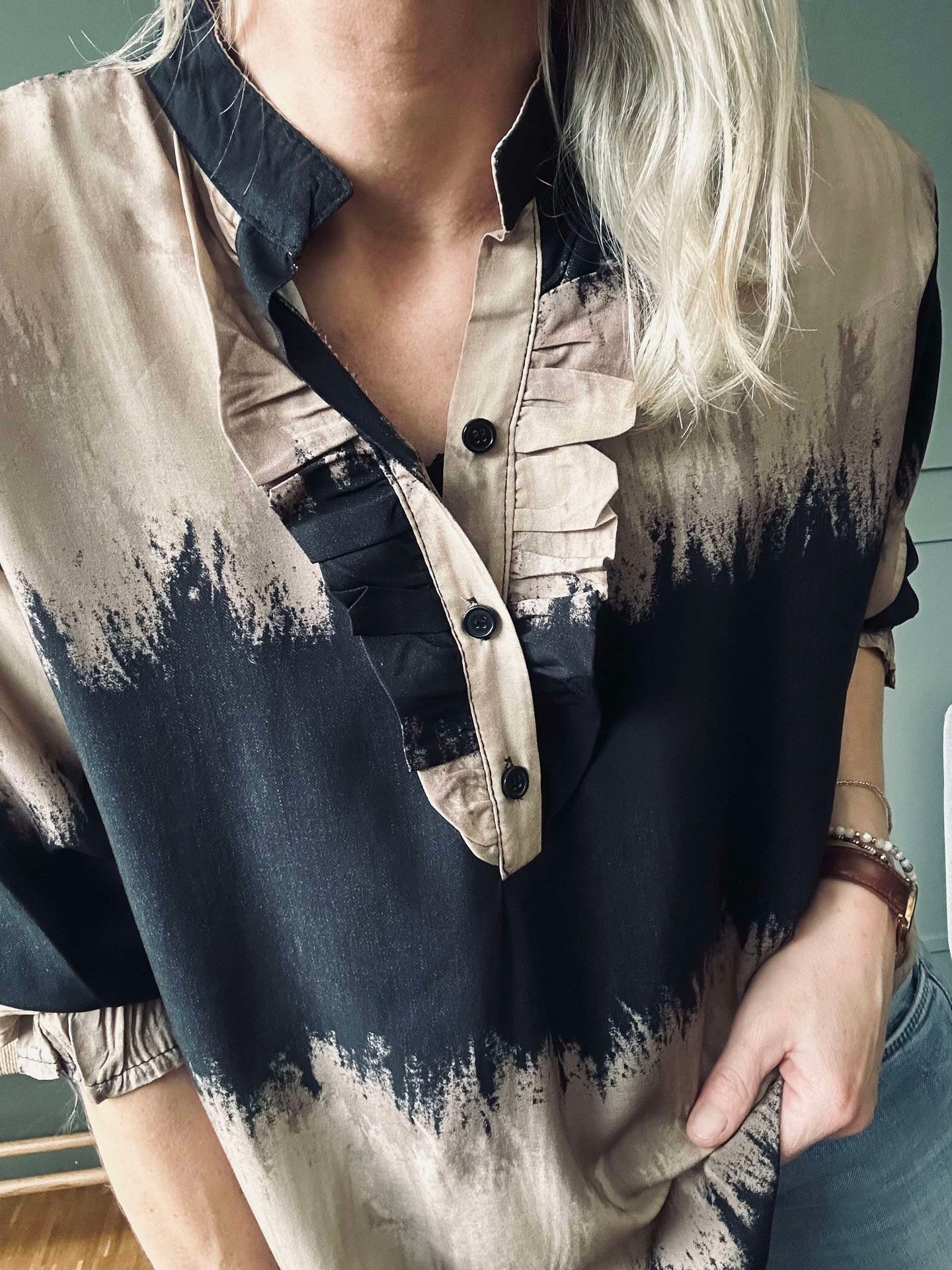 Skjorte Aya Dark Camel