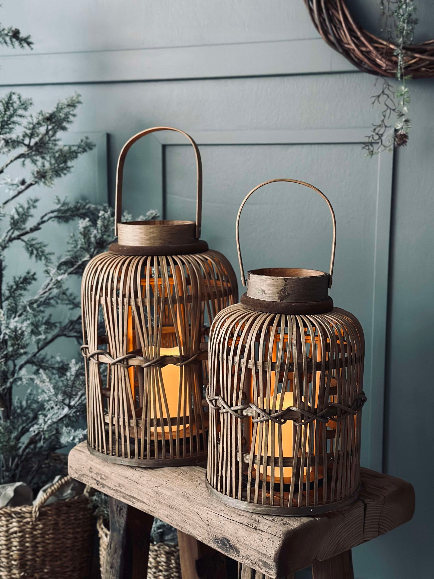 Lanterne med LED-lys - Large