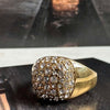 Ring CINDY krystall - Forgylt