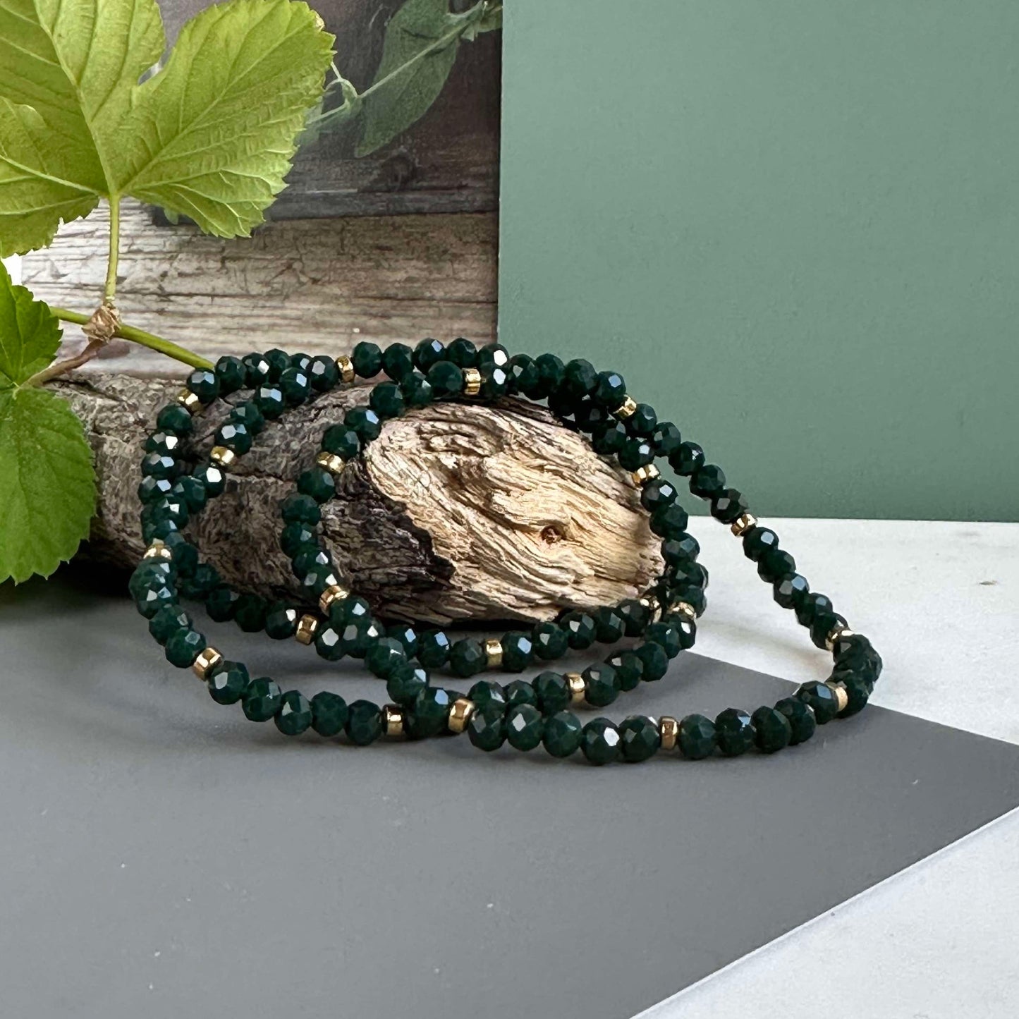 Armbånd Merle Forest Green - Sett med 3 stk