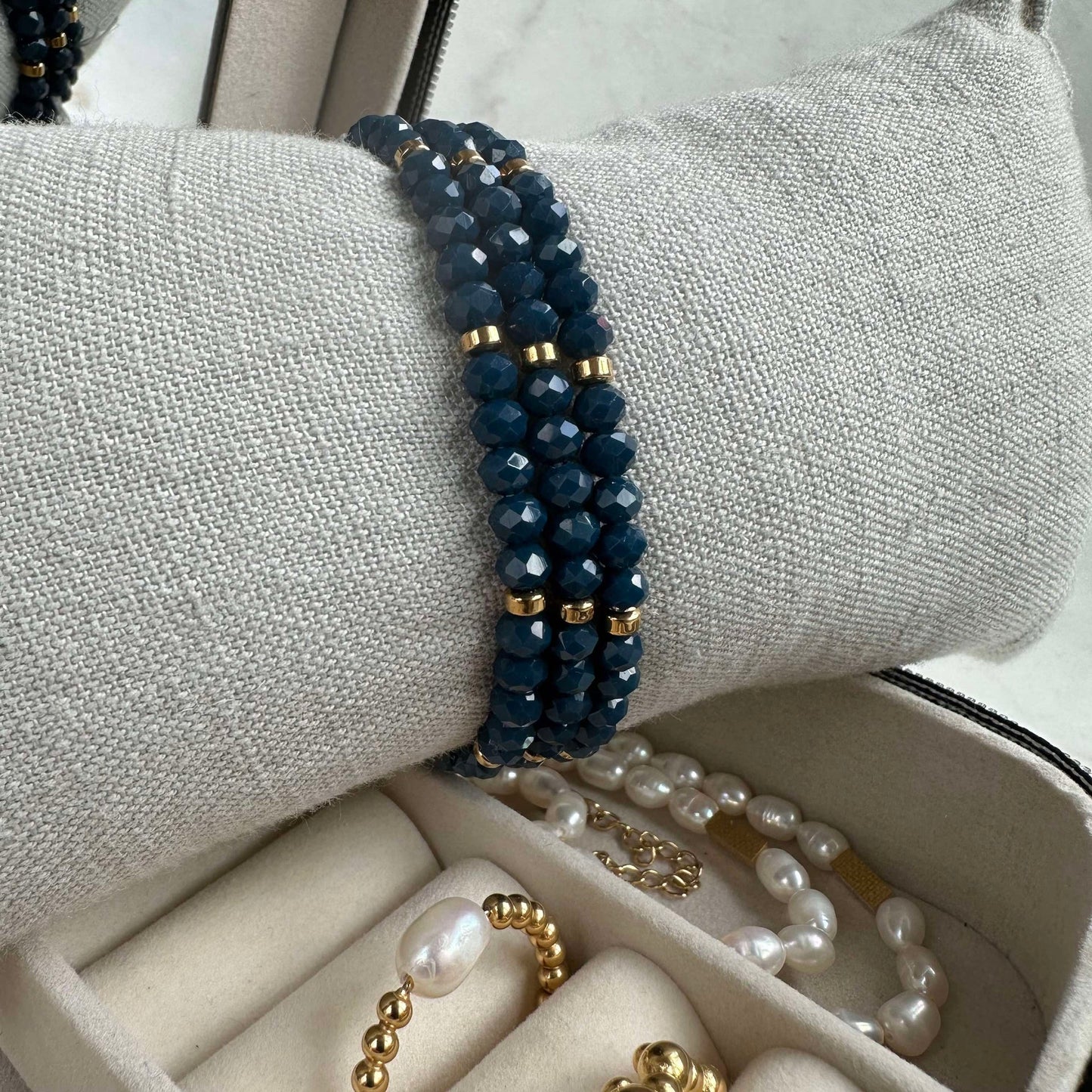 Armbånd Merle Havblå - Sett med 3 stk