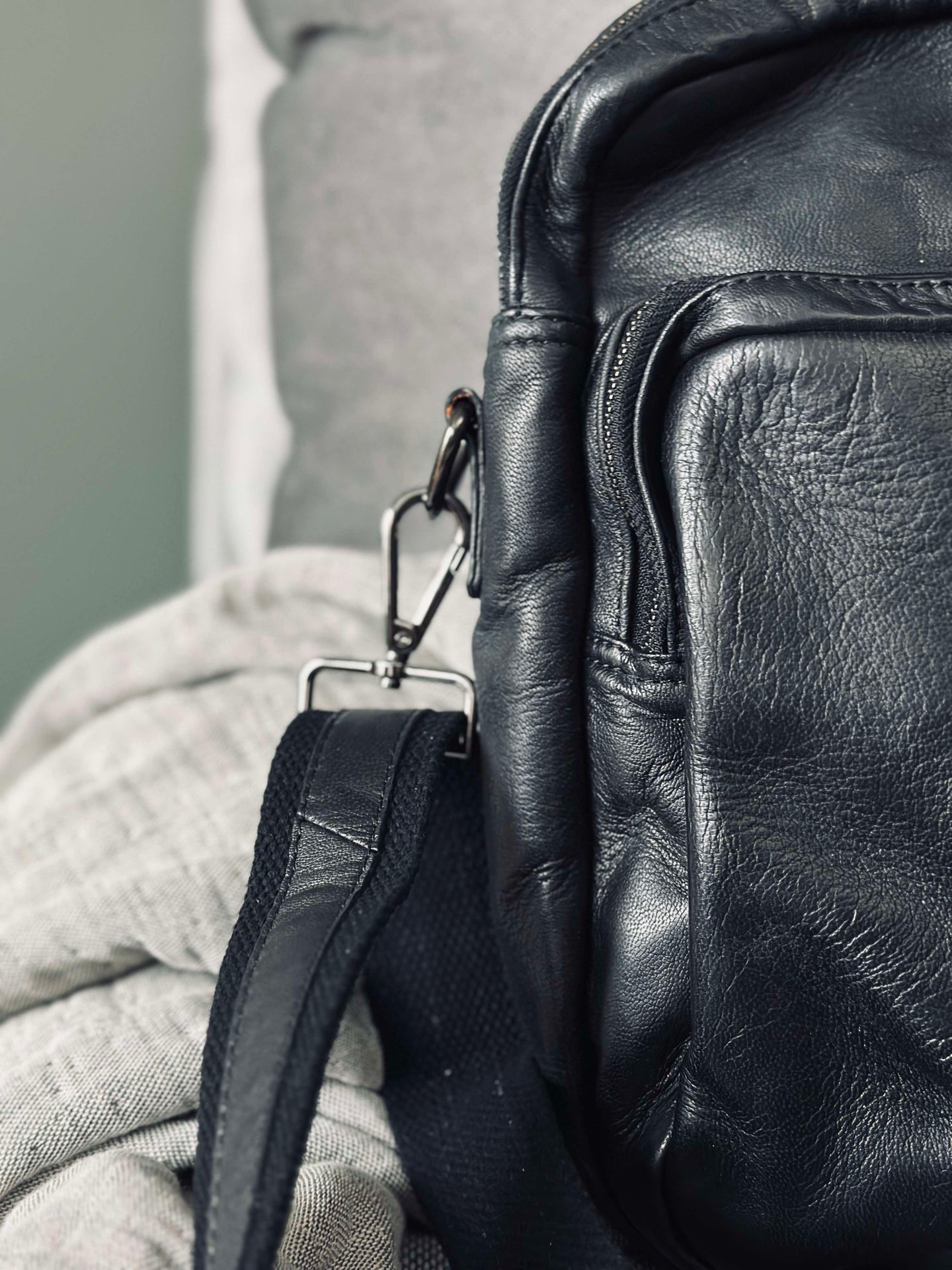 Arbeidsveske - Black Cow leather