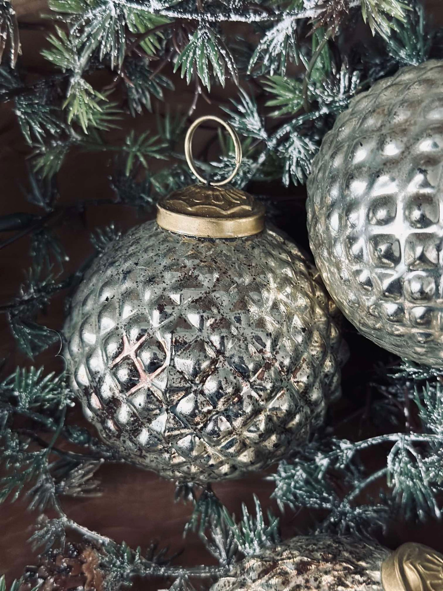 Julekuler i glass Gull - Pakke med 3 stk