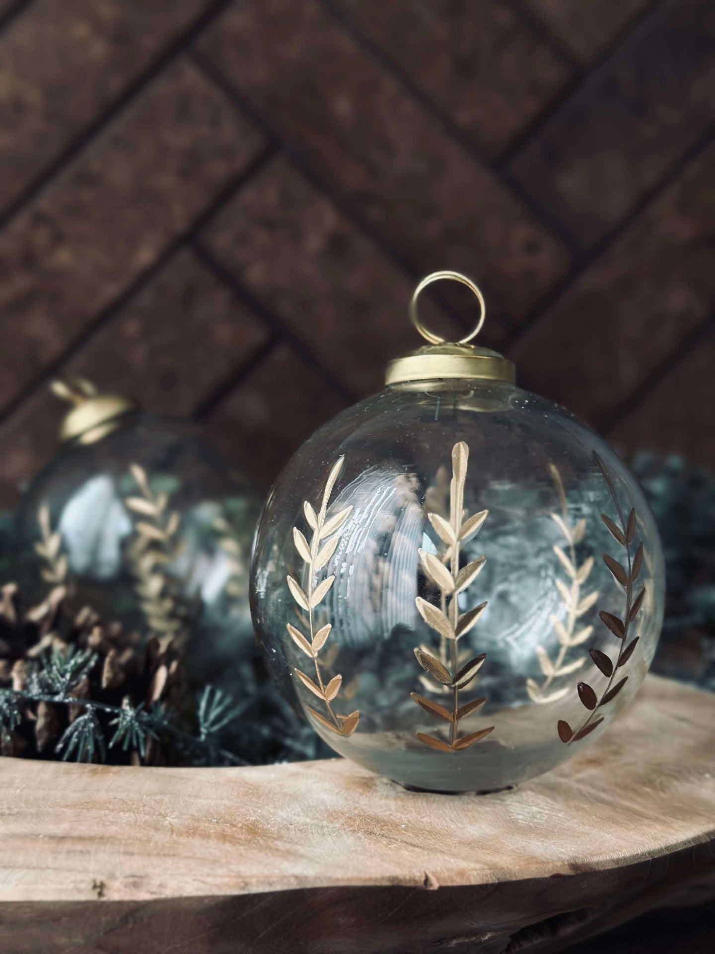 Julekuler i glass - Pakke med 2 stk