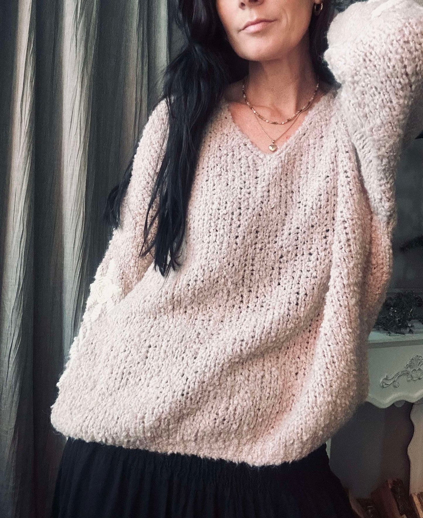 Strikk Almond Rosa