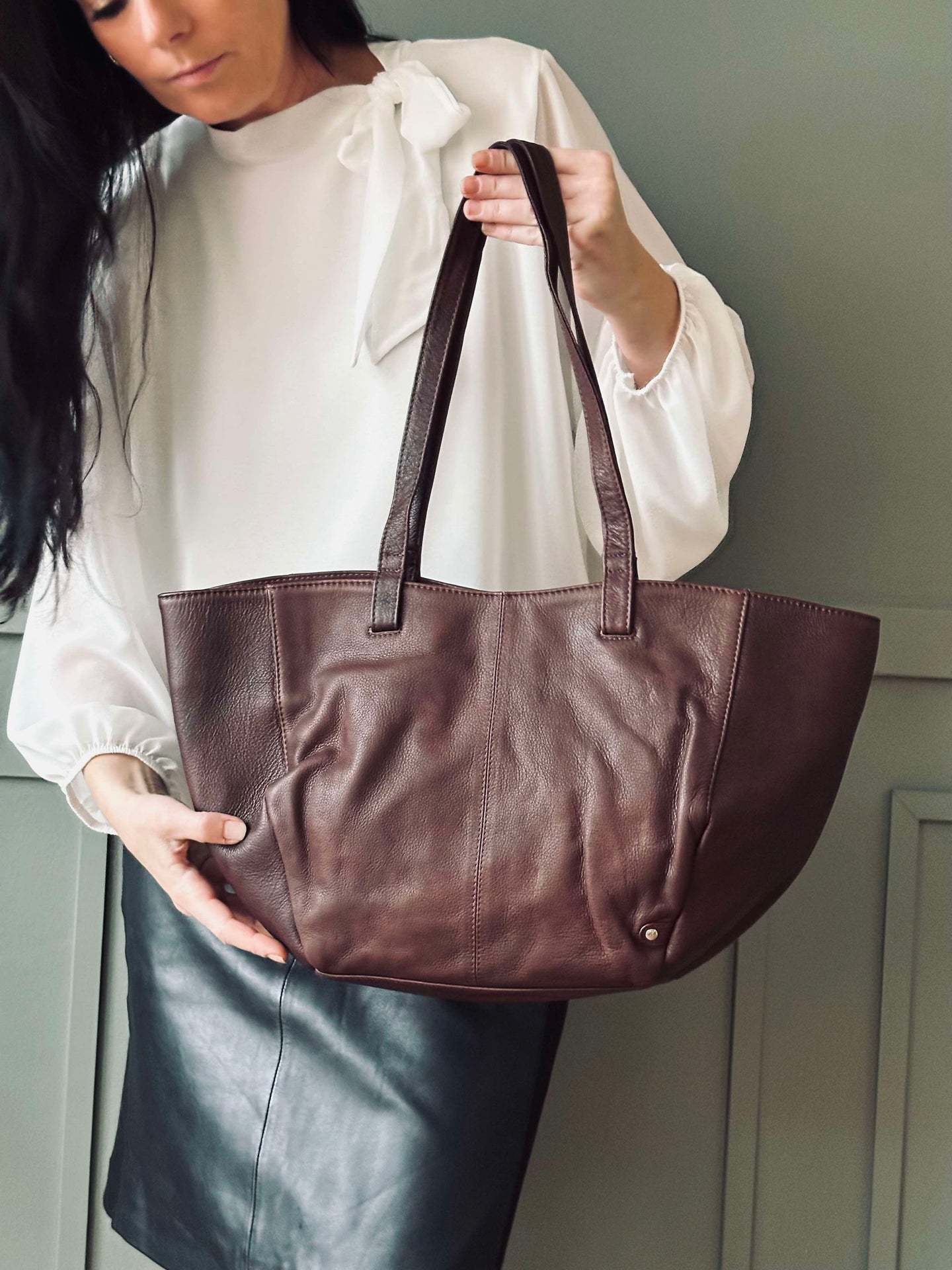 Shopper Aura – Brun skinn
