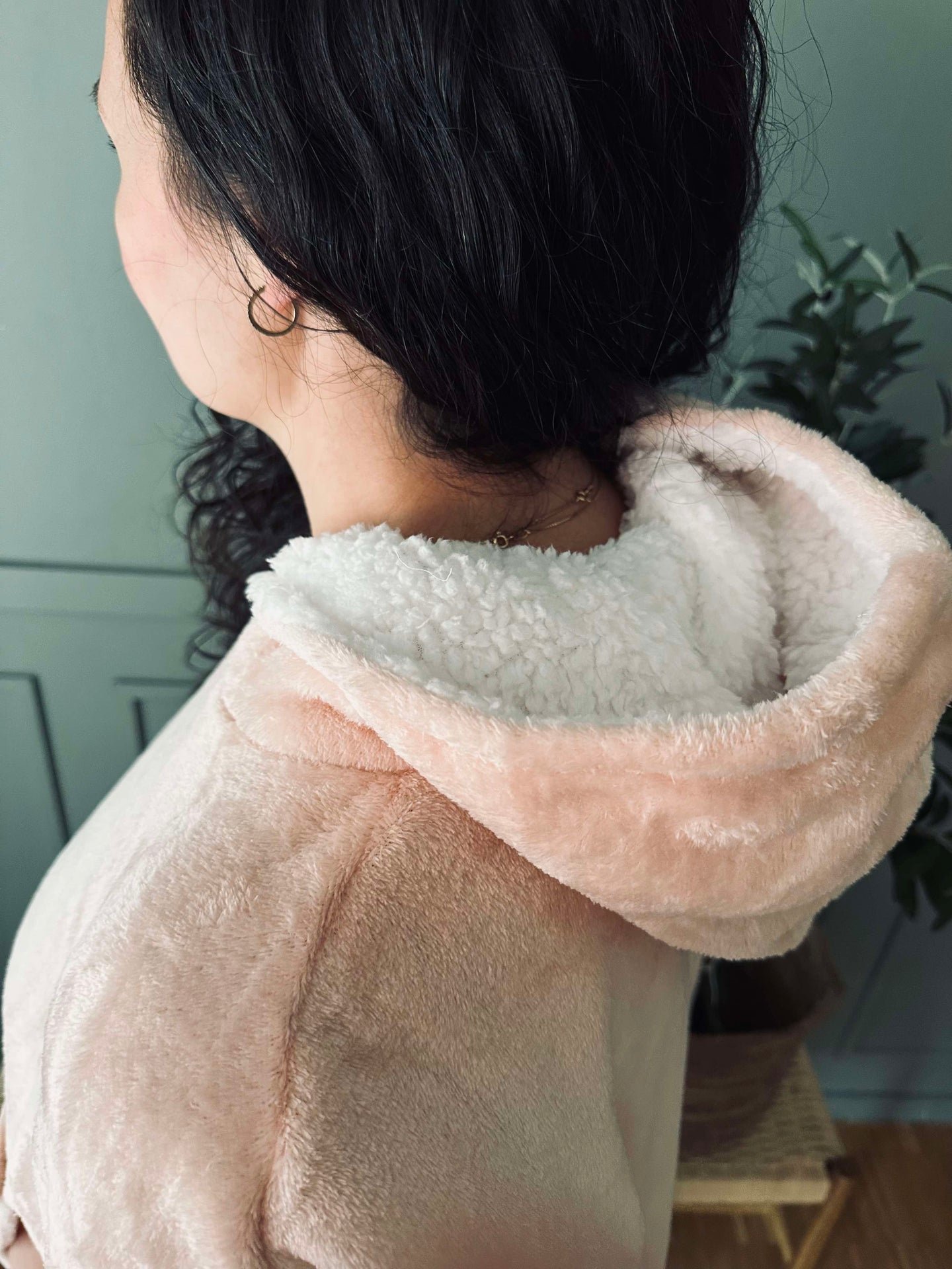 Hoodie Fleece Rose - Oversize