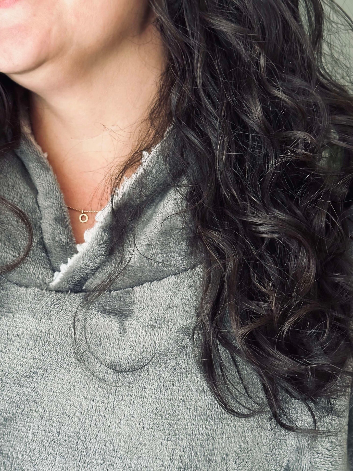 Hettegenser Fleece Grey - Oversize