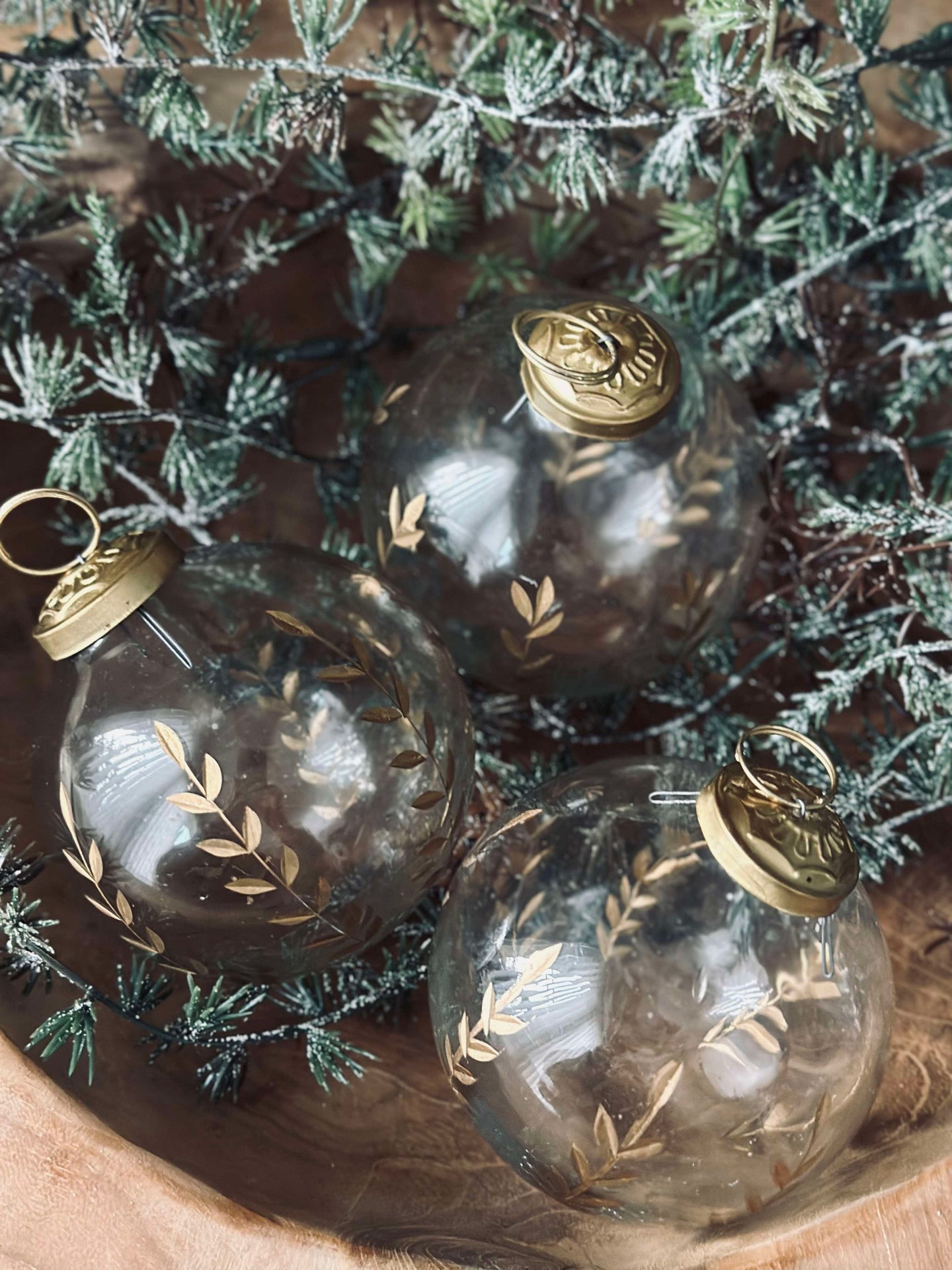 Julekuler i glass - Pakke med 3 stk