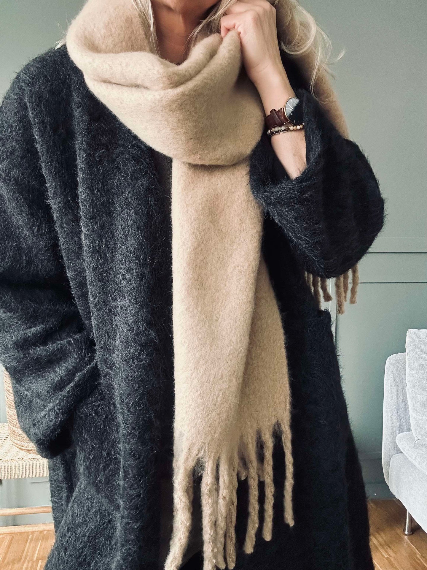 Skjerf Beige