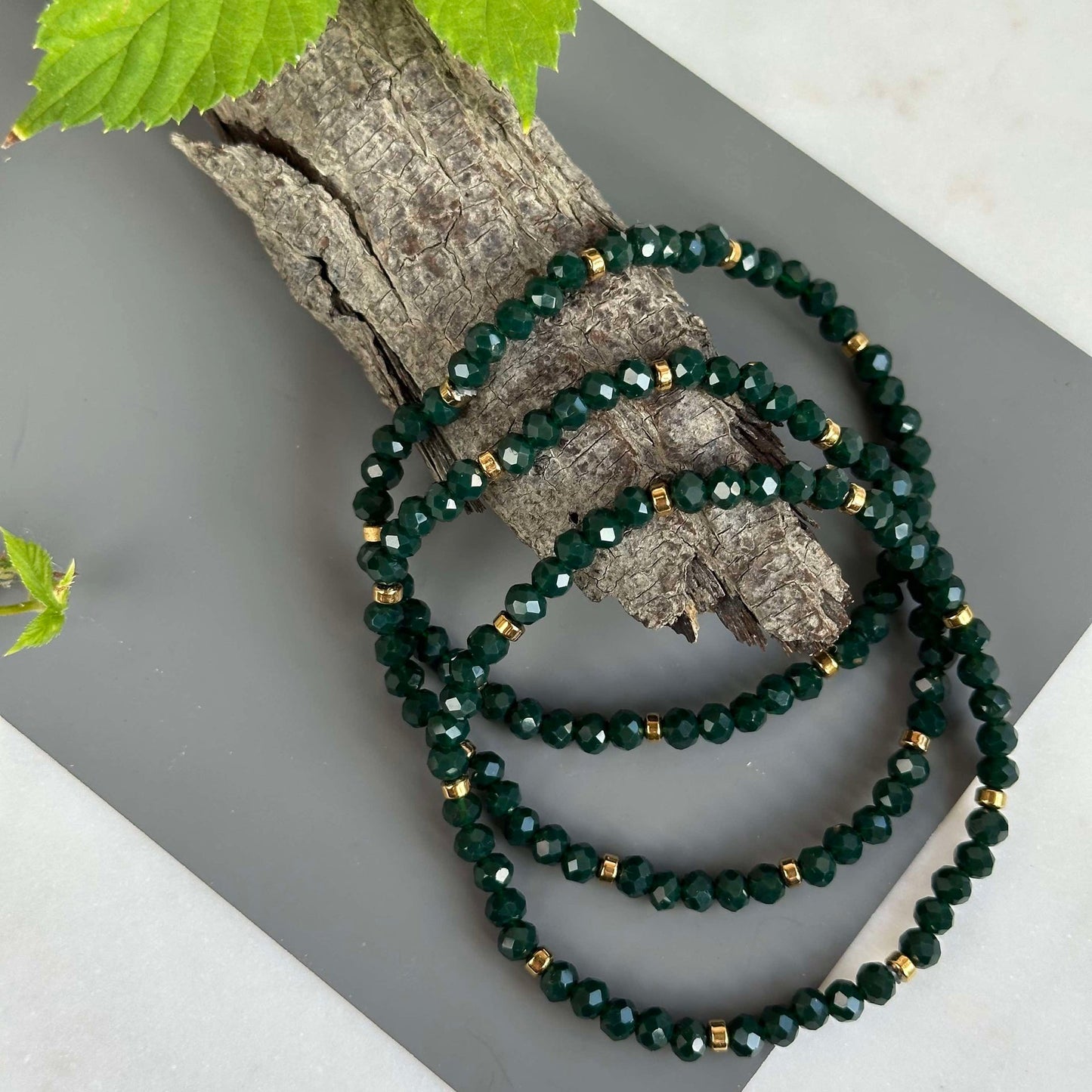 Armbånd Merle Forest Green - Sett med 3 stk