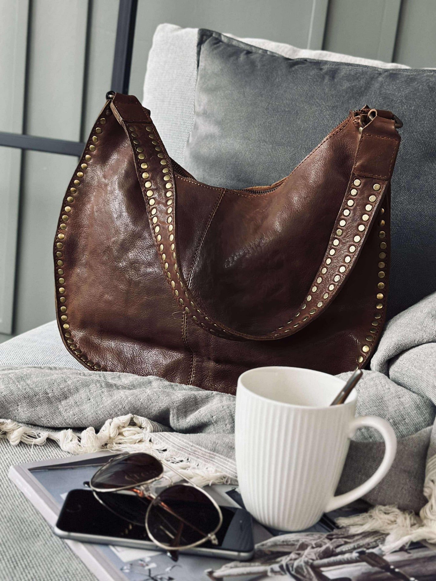 Skulderveske Celia Cognac