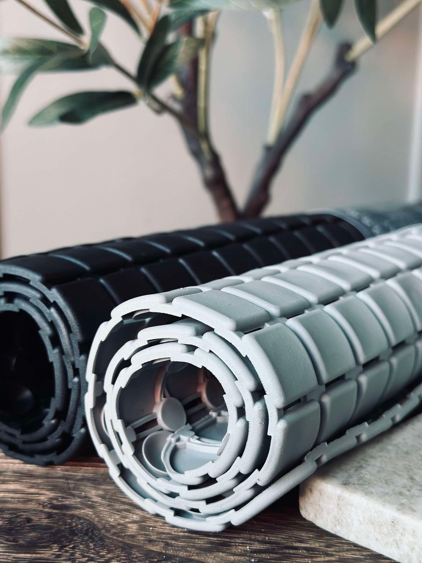 Badematte med sugekopper - Grey